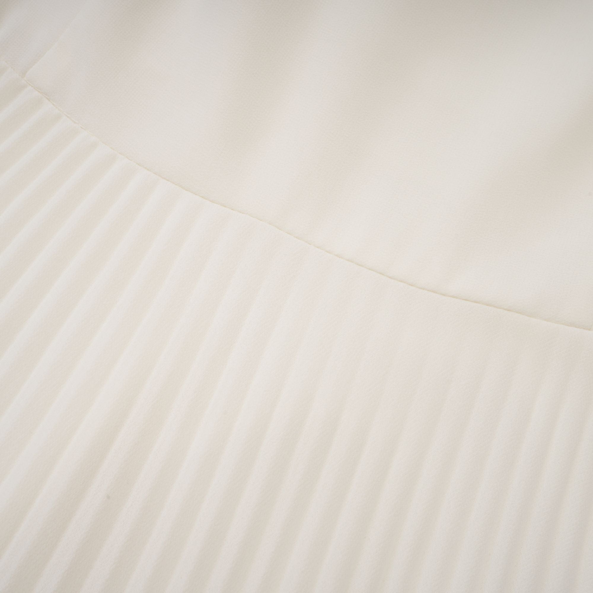 Blanche white embellished pleated jacket & dress matching set