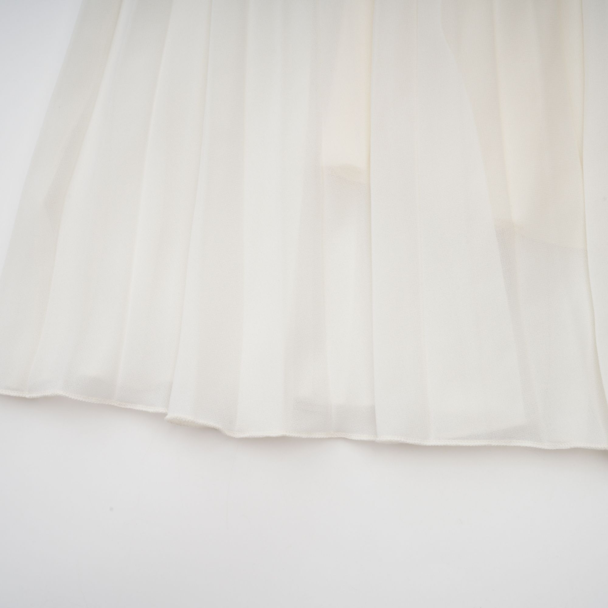 Blanche white embellished pleated jacket & dress matching set