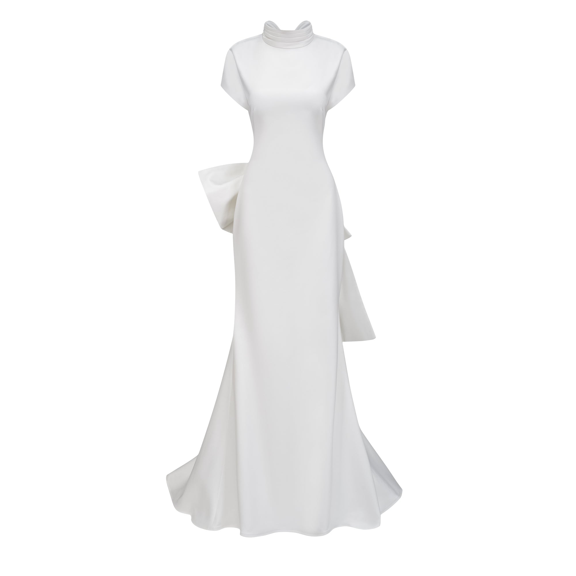 Camille White Statement Bow Mermaid Maxi Dress (Final Sale-US Only)