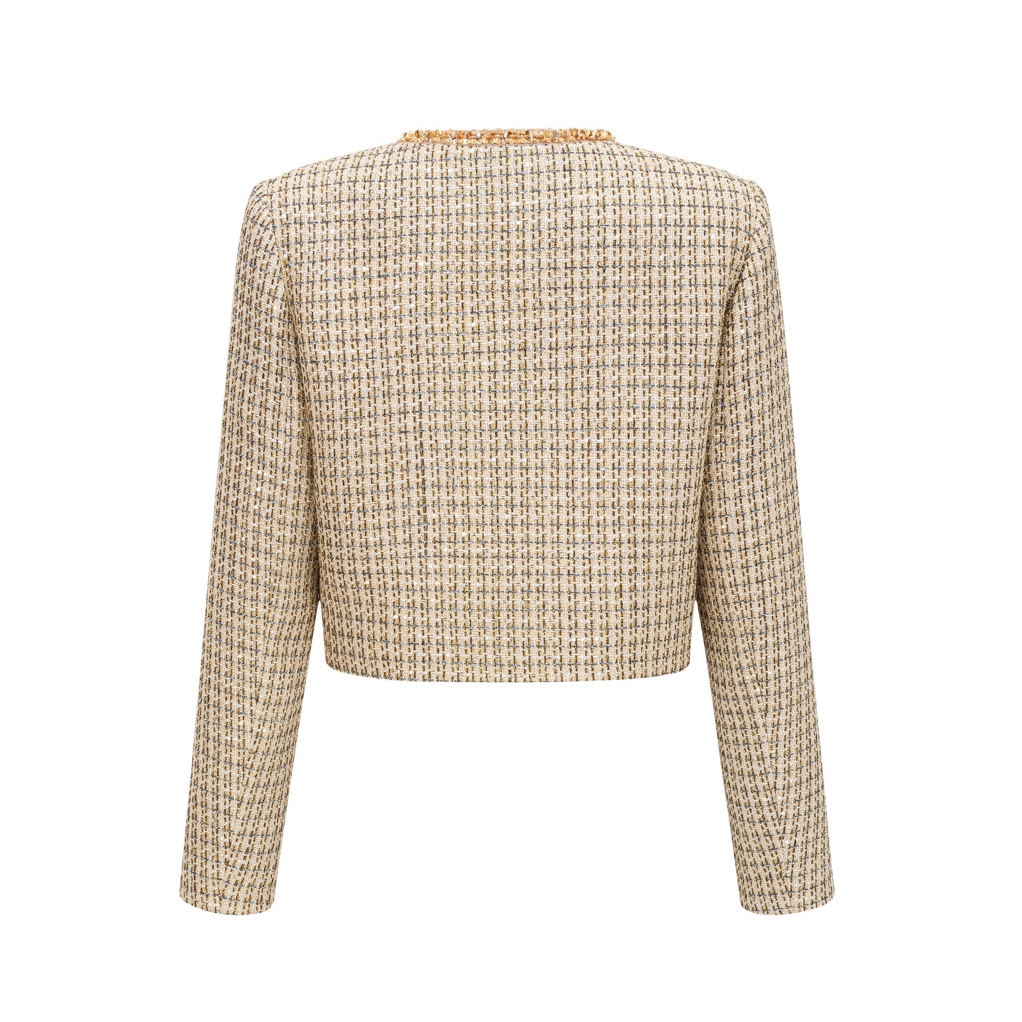 Aëlle gold tweed sequin jacket & skirt matching set