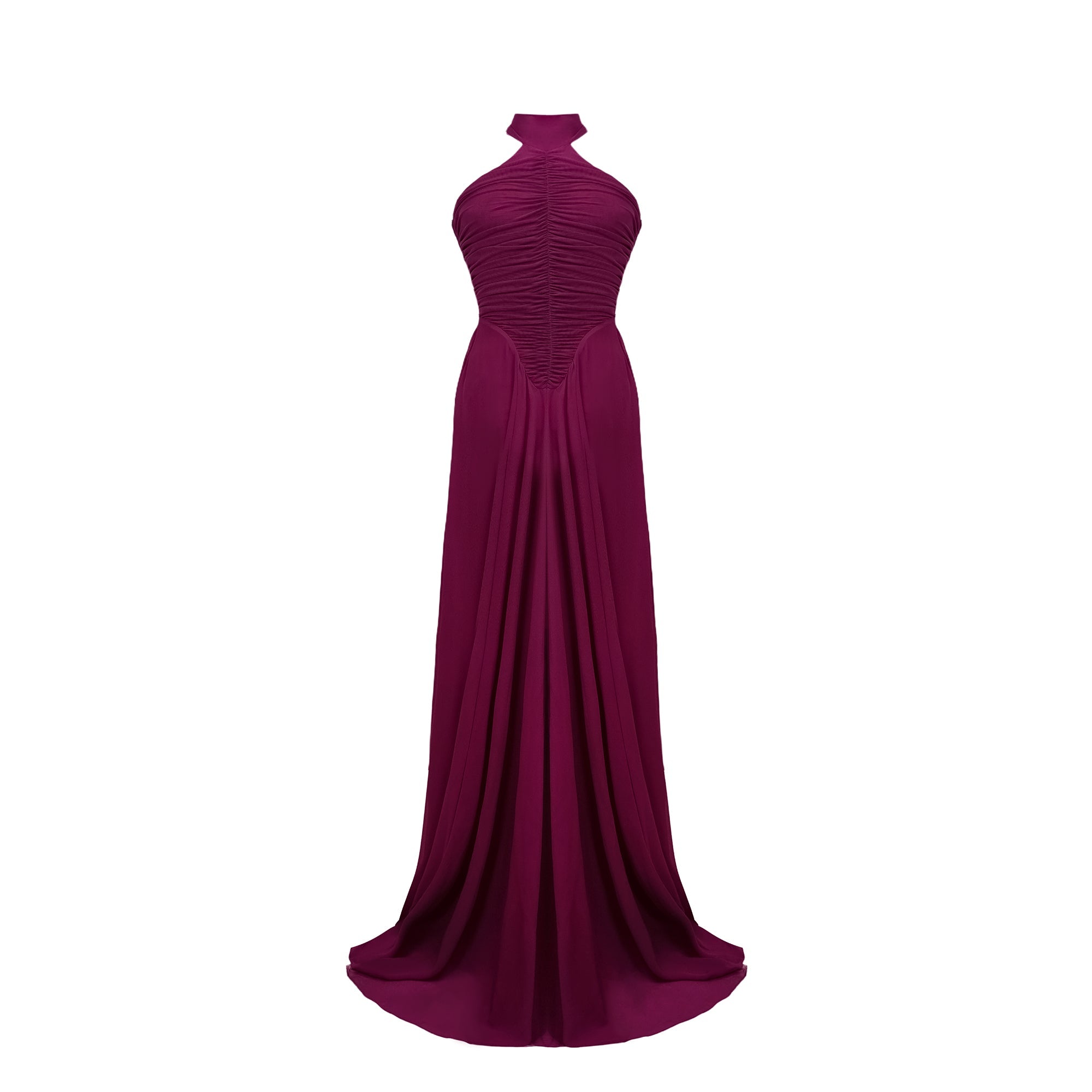 Kerstin Purple Ruched Maxi Dress