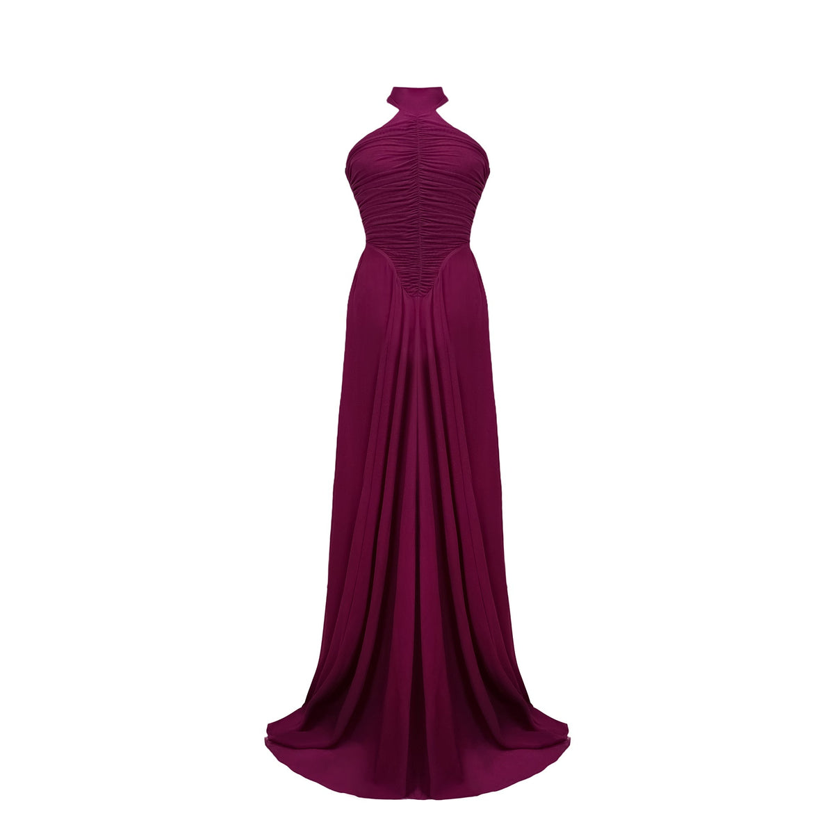 Kerstin Purple Ruched Maxi Dress