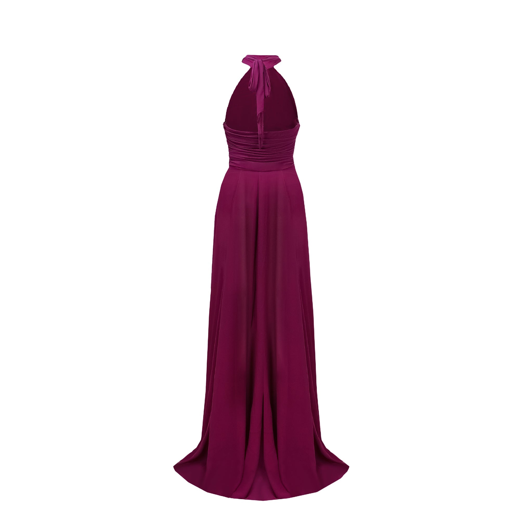 Kerstin Purple Ruched Maxi Dress