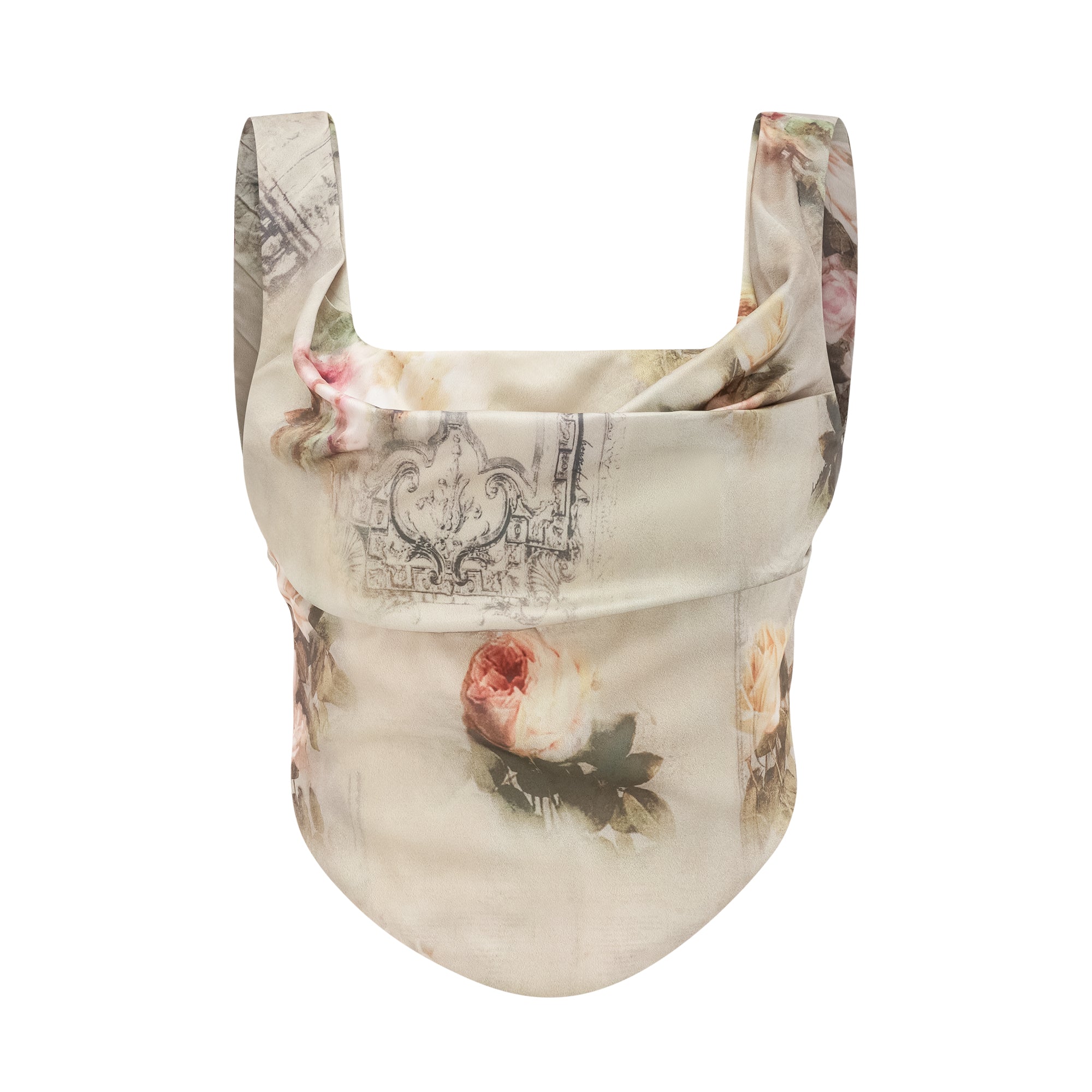 Viviane floral-print top & skirt matching set