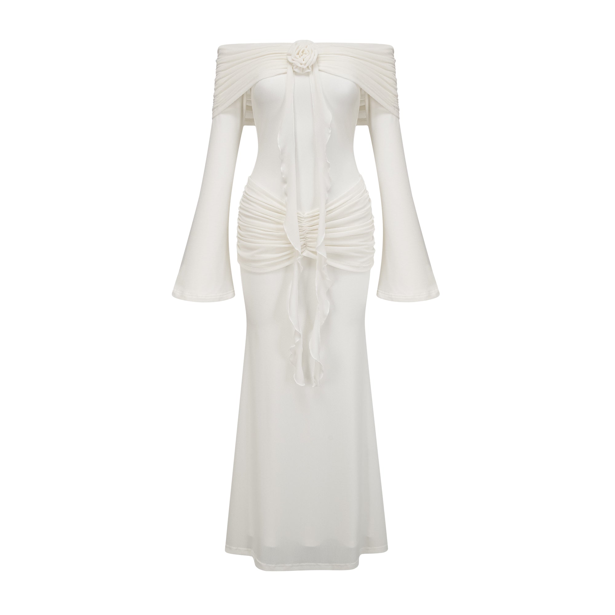 Wanda white glittered floral-appliqué knit maxi dress (Final Sale-US Only)