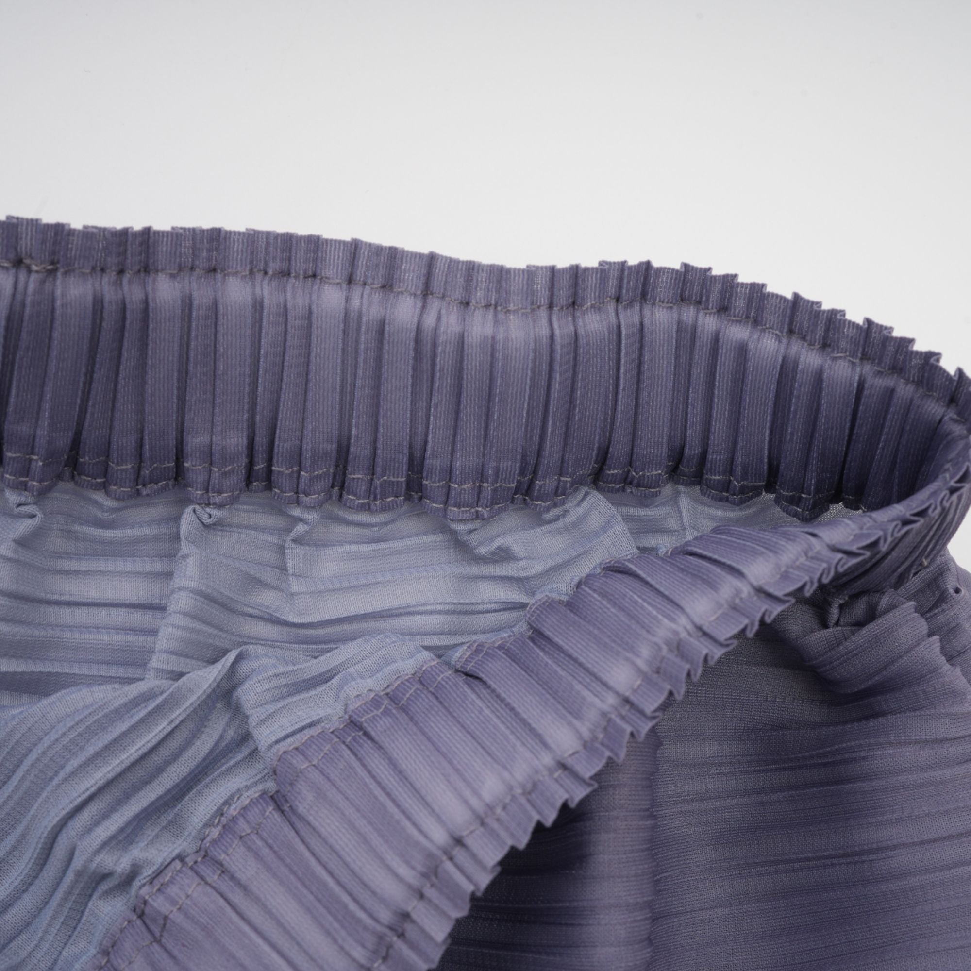 Agathe purple gradient wrinkled blouse & trousers matching set