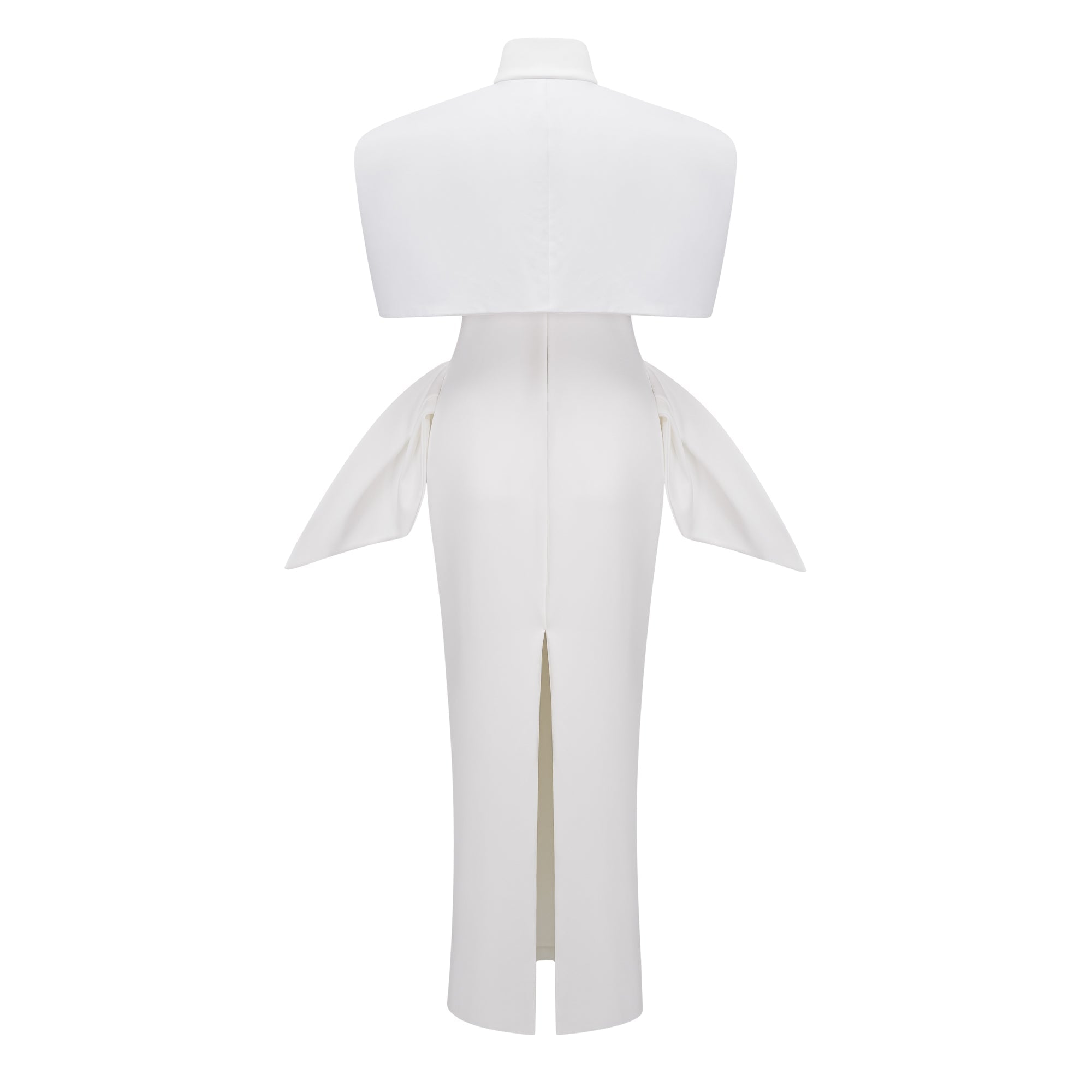 Felice White Structured Cape & Corset Dress Set (Final Sale-US Only)