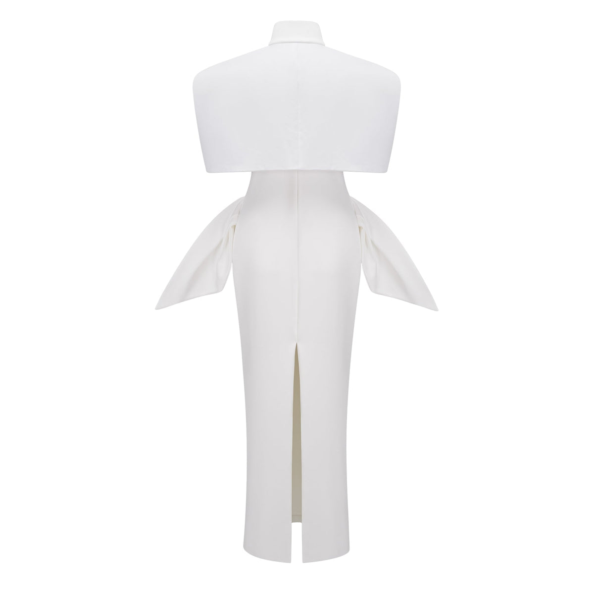 Felice White Structured Cape & Corset Dress Set (Final Sale-US Only)