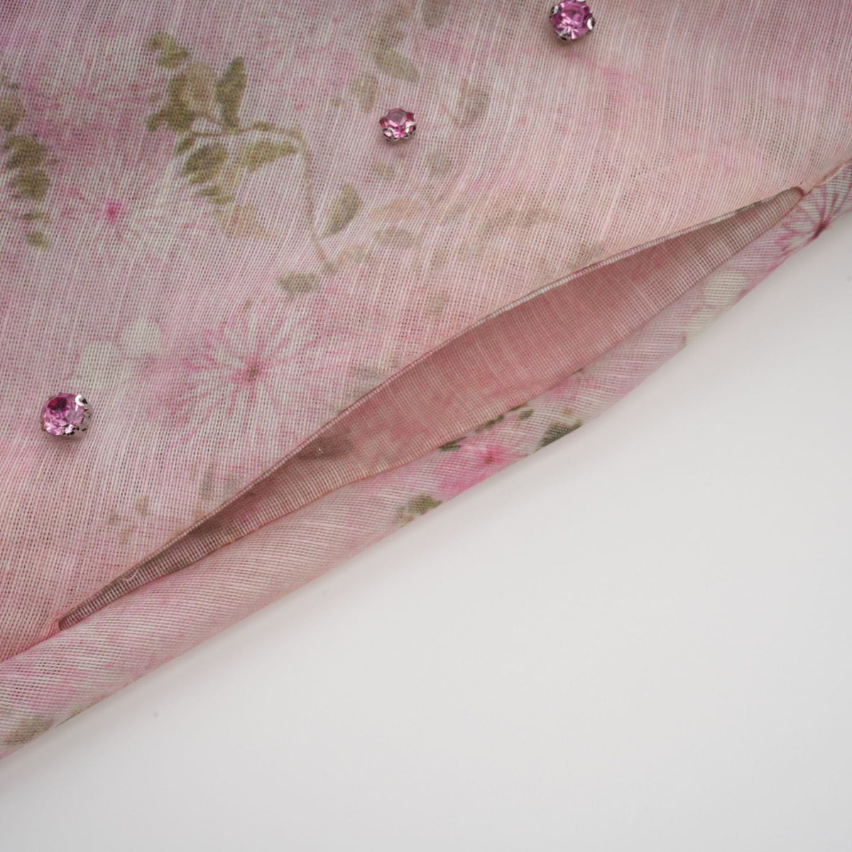Narcisse pink embellished floral-print mini dress