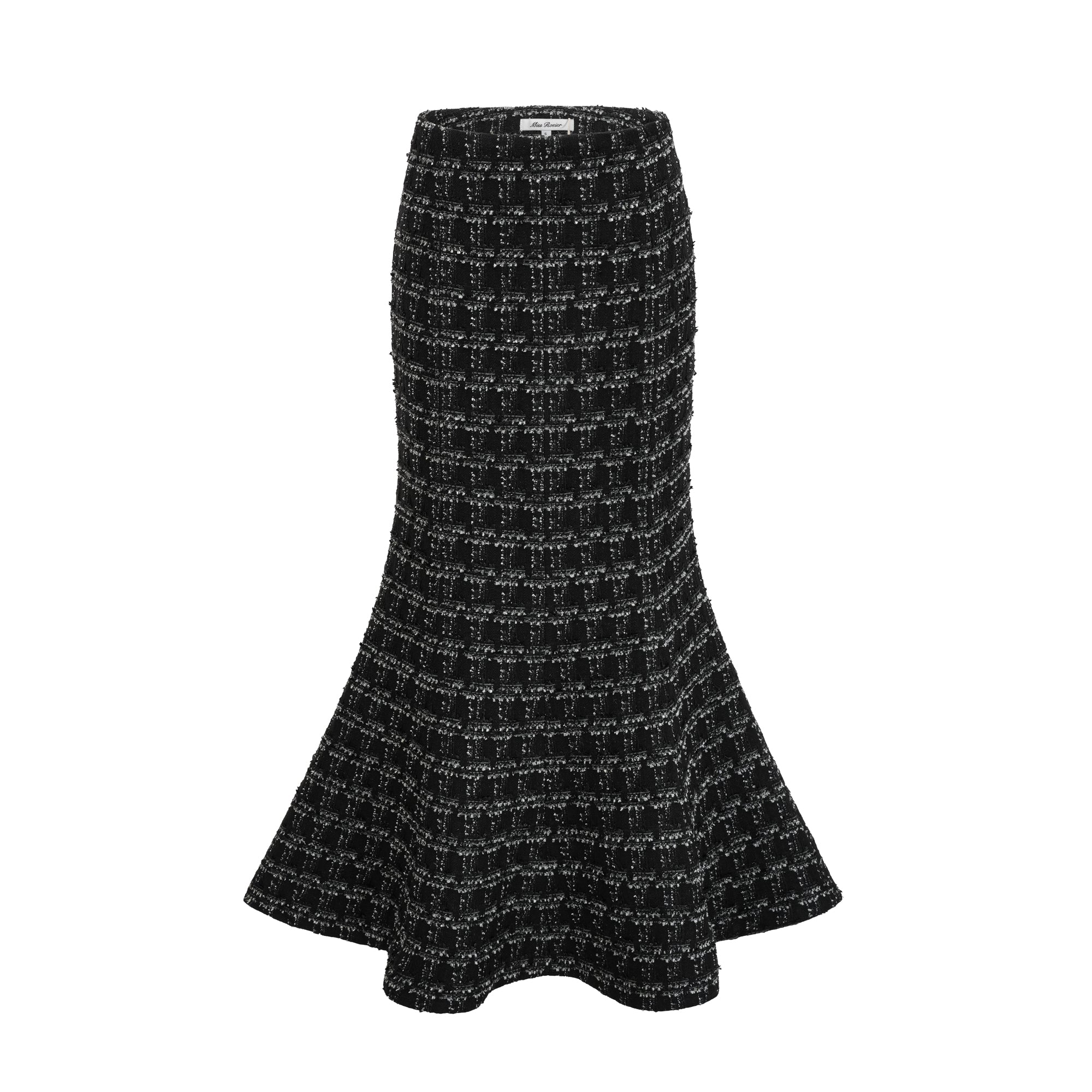 Axelle black checked tweed vest top & skirt matching set (US Only)