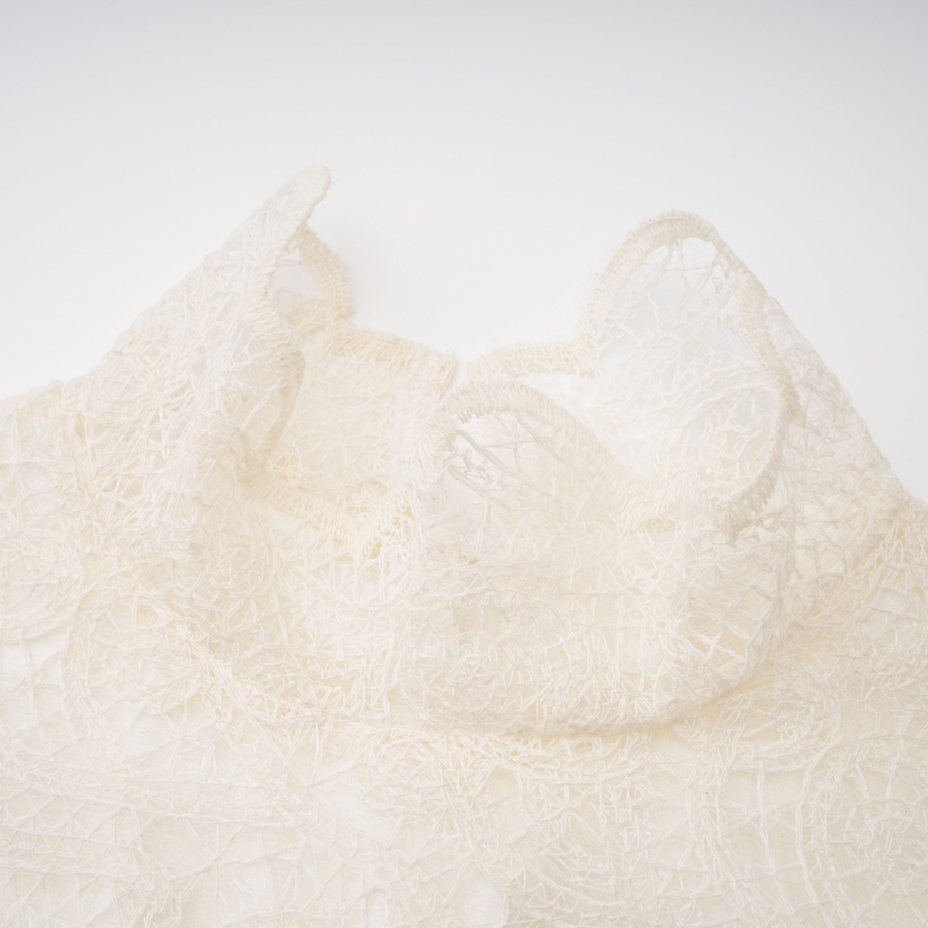 Eulalie Cream White Lace Blouse & Skirt Set