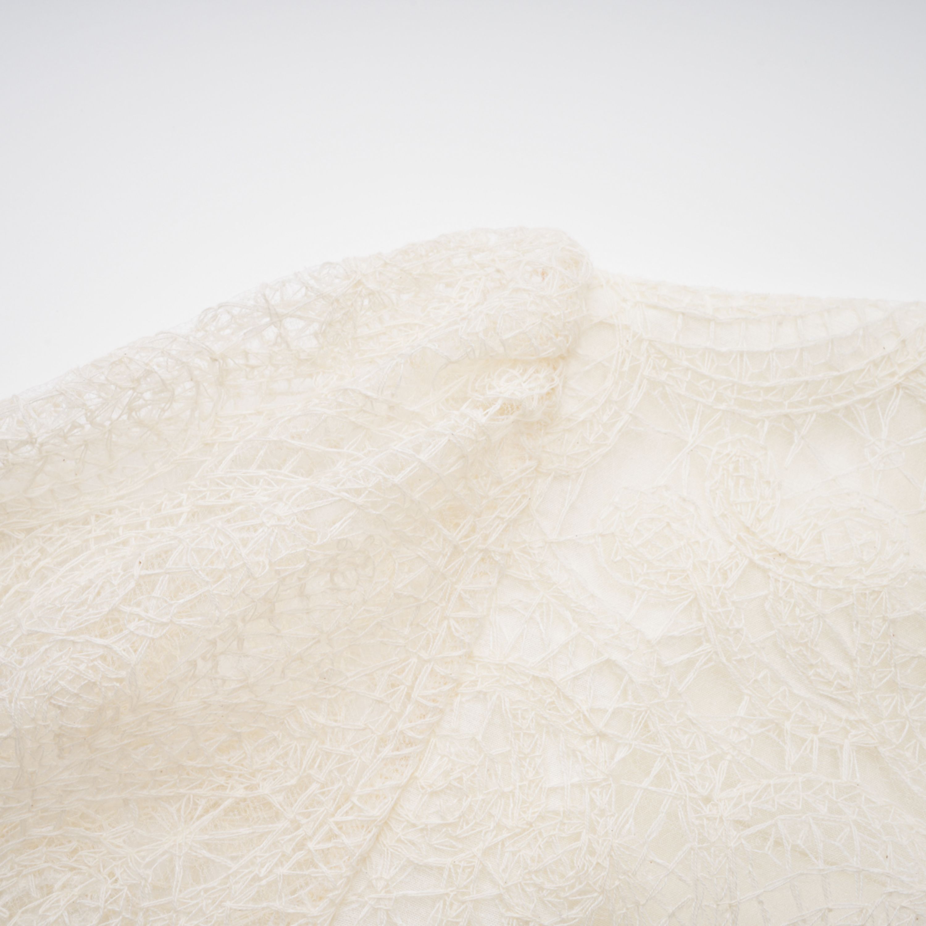 Eulalie Cream White Lace Blouse & Skirt Set