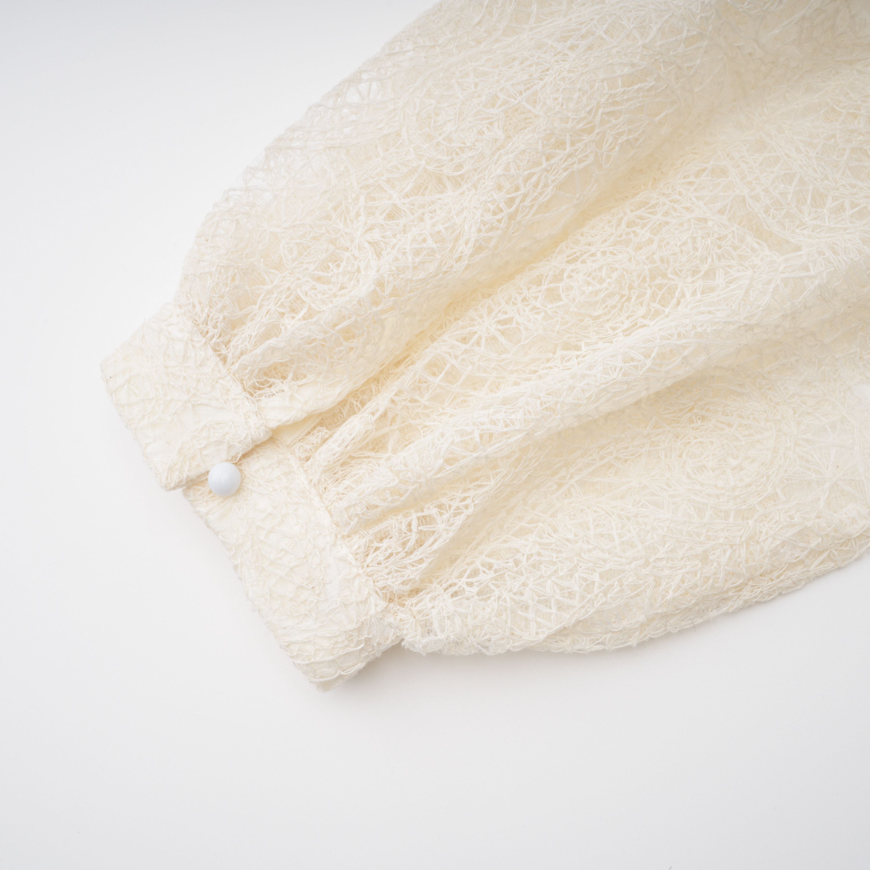 Eulalie Cream White Lace Blouse & Skirt Set