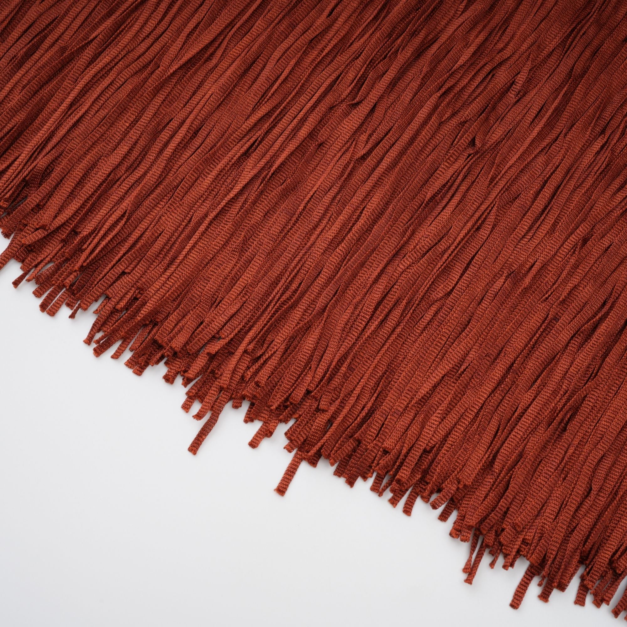 Mélisande Rusty Red Halterneck Fringed Maxi Gown