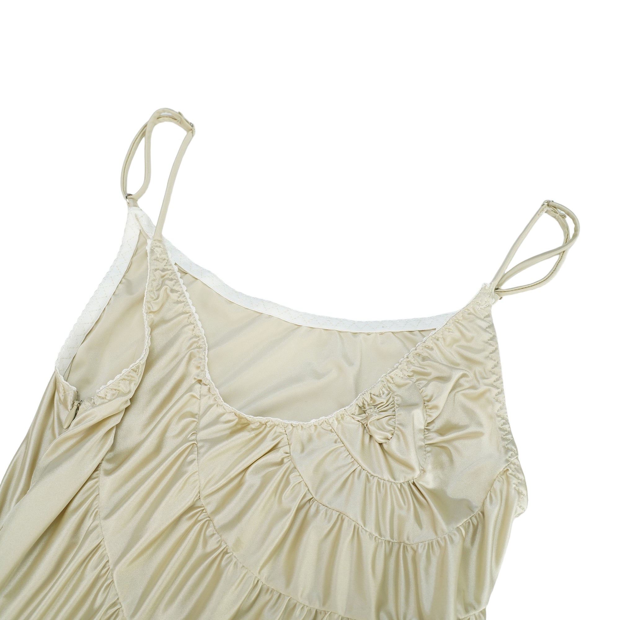 Cecilia Neutral Sea Ammonite Shirred Maxi Dress