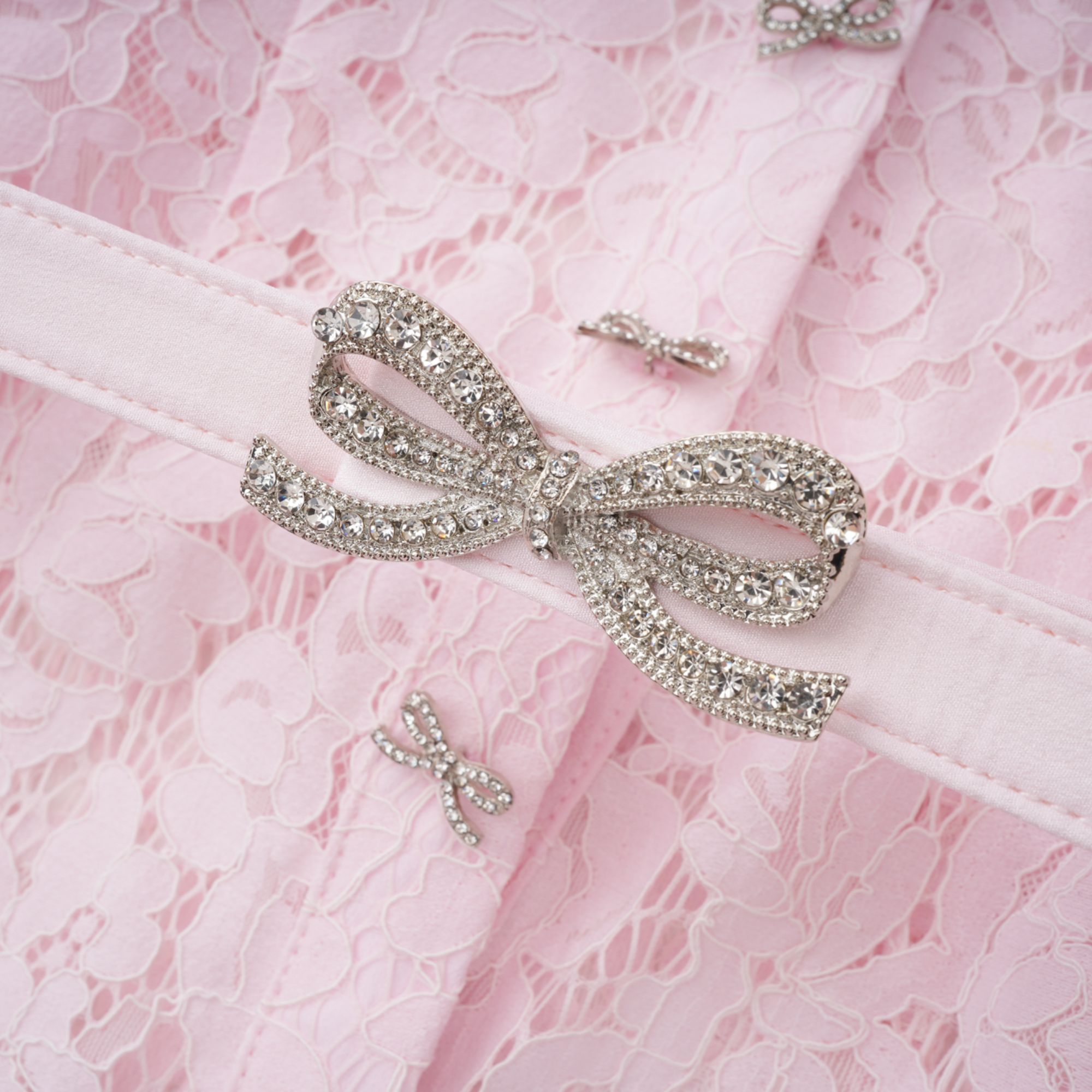 Sabine Pink Floral Lace Mermaid Midi Dress (Final Sale-US Only)