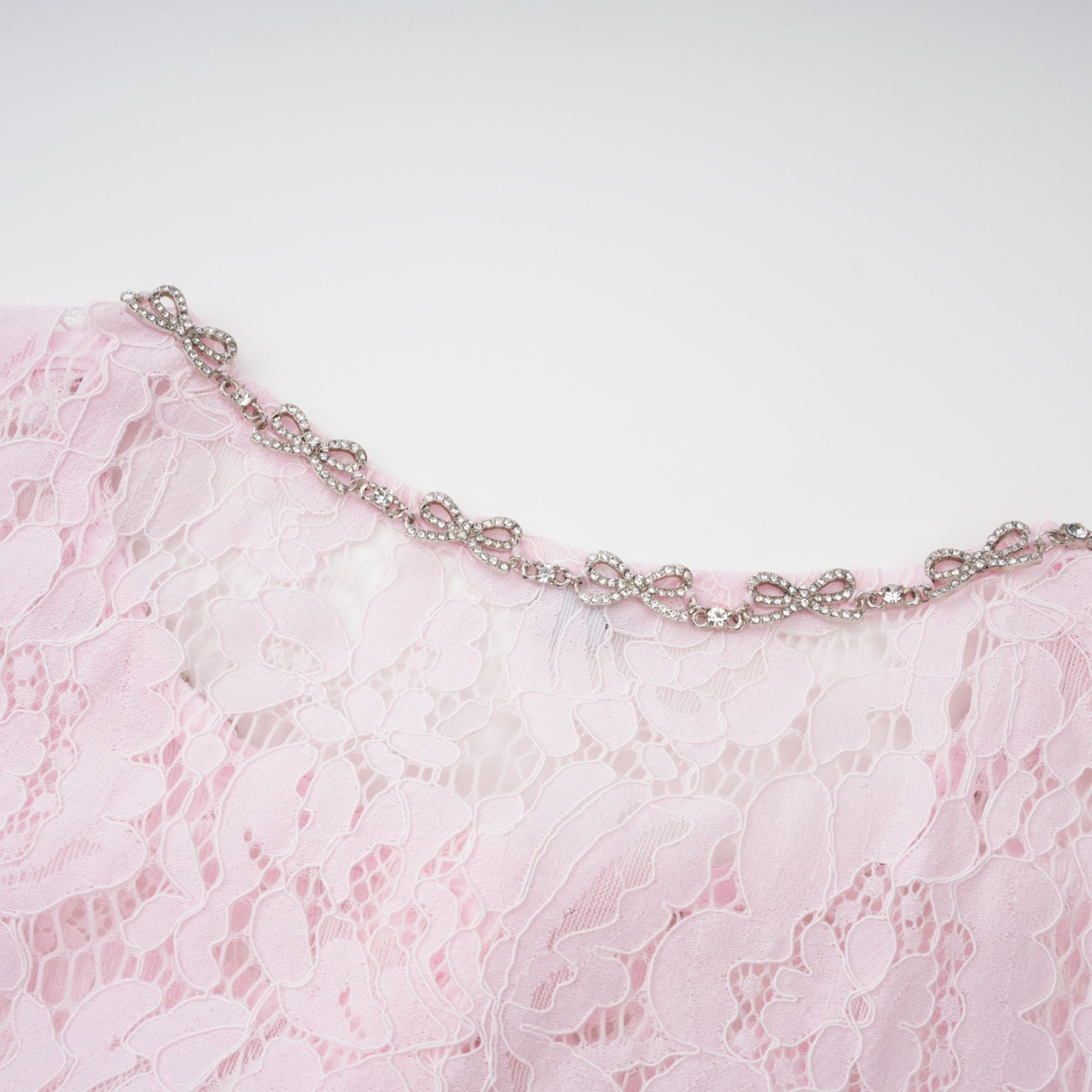 Sabine Pink Floral Lace Mermaid Midi Dress (Final Sale-US Only)