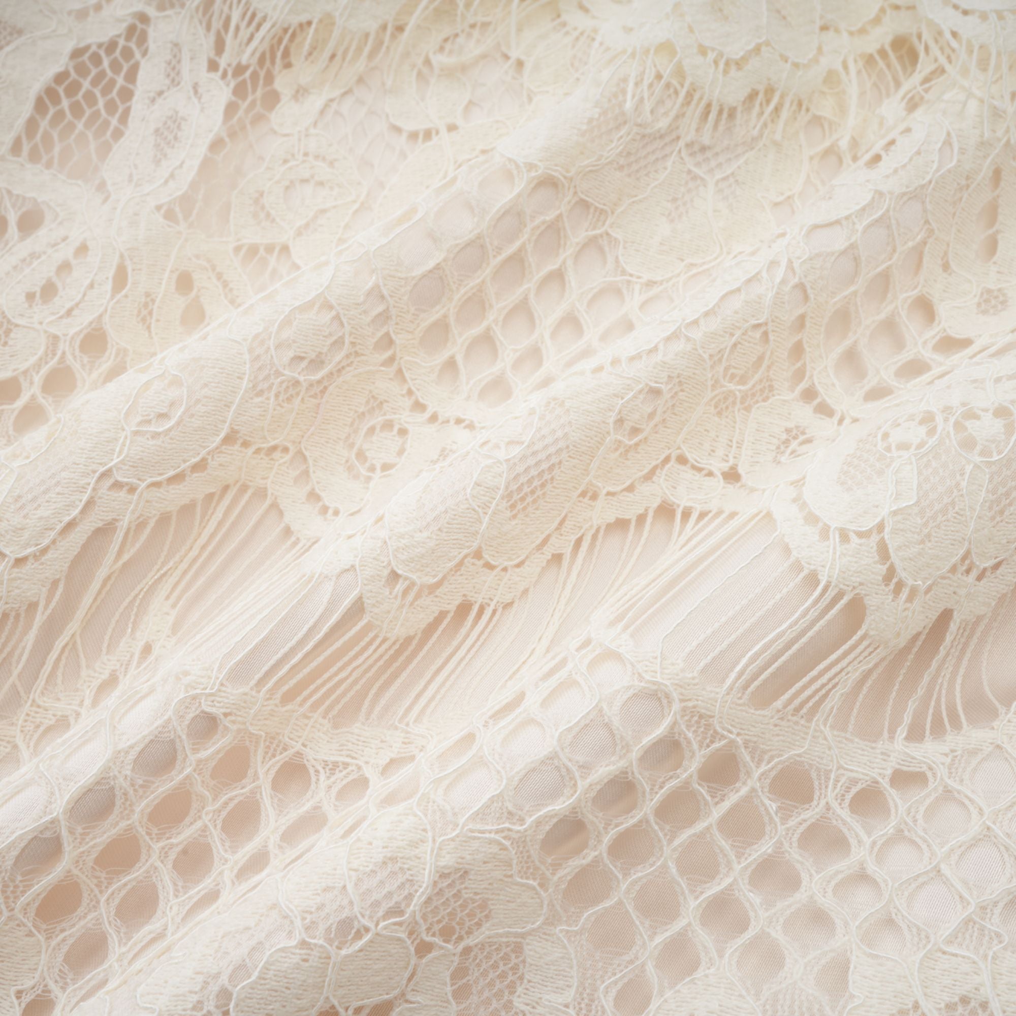 Anaelle off-white bowknot floral-lace blouse