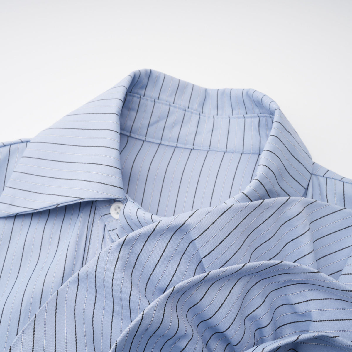 Torhild Blue 3D Petal Pinstriped Shirt