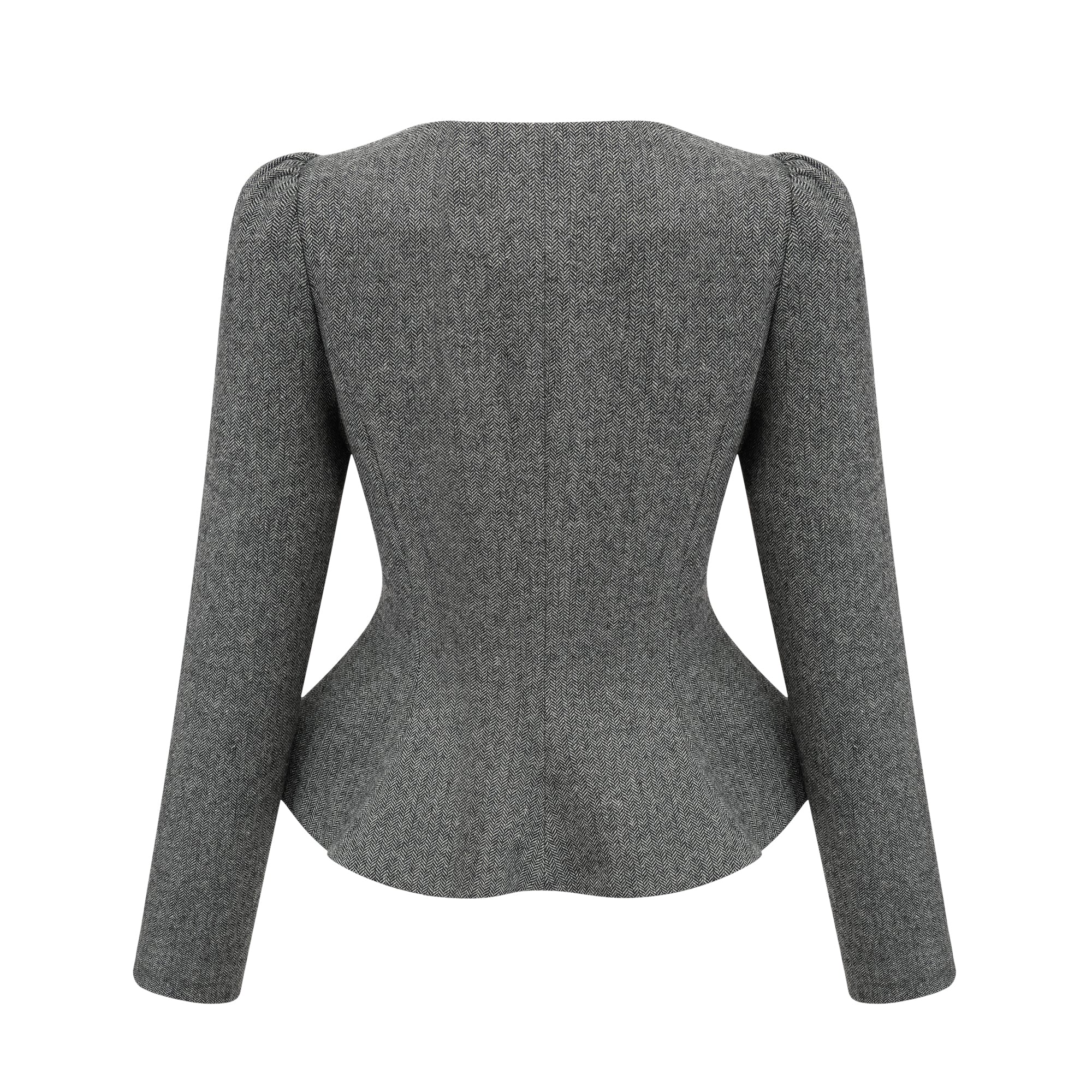 Agathe grey herringbone top & shorts matching set (Final Sale)