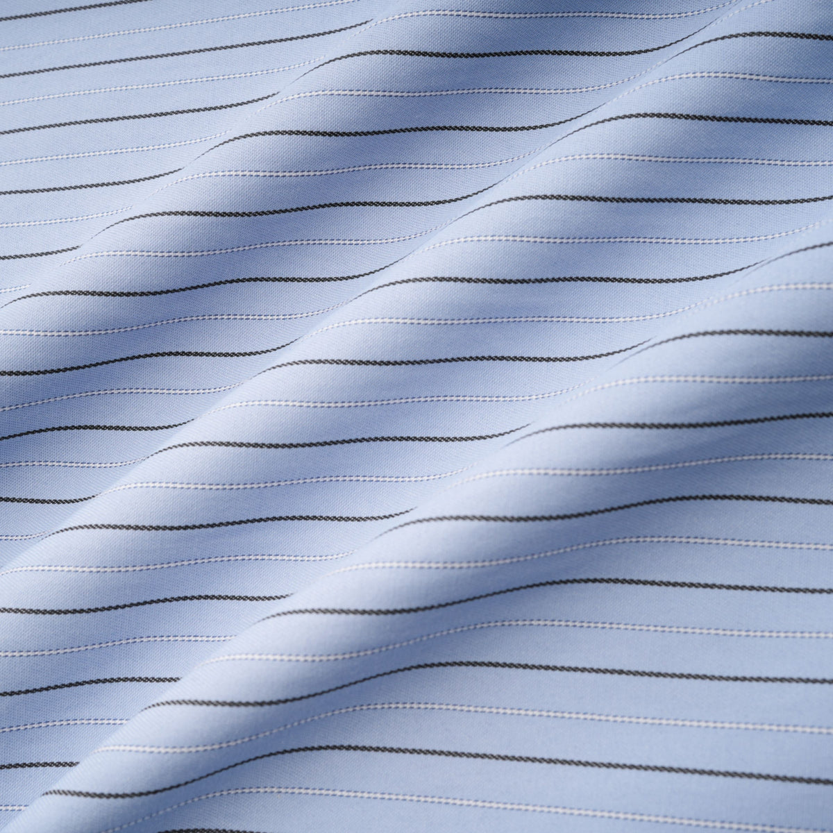 Torhild Blue 3D Petal Pinstriped Shirt