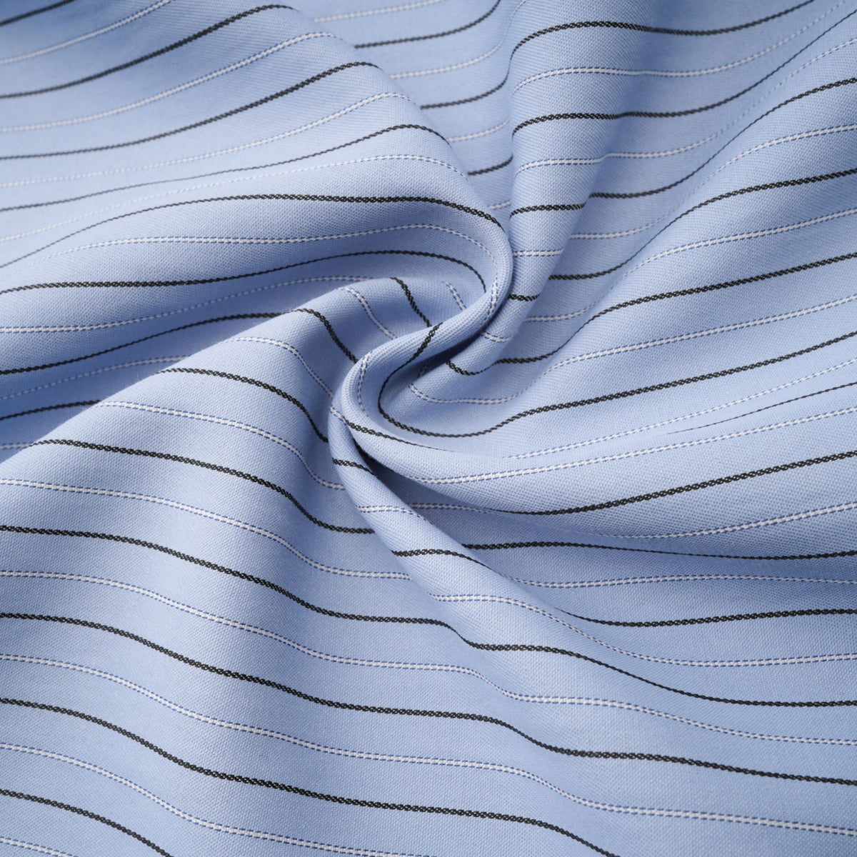 Torhild Blue 3D Petal Pinstriped Shirt