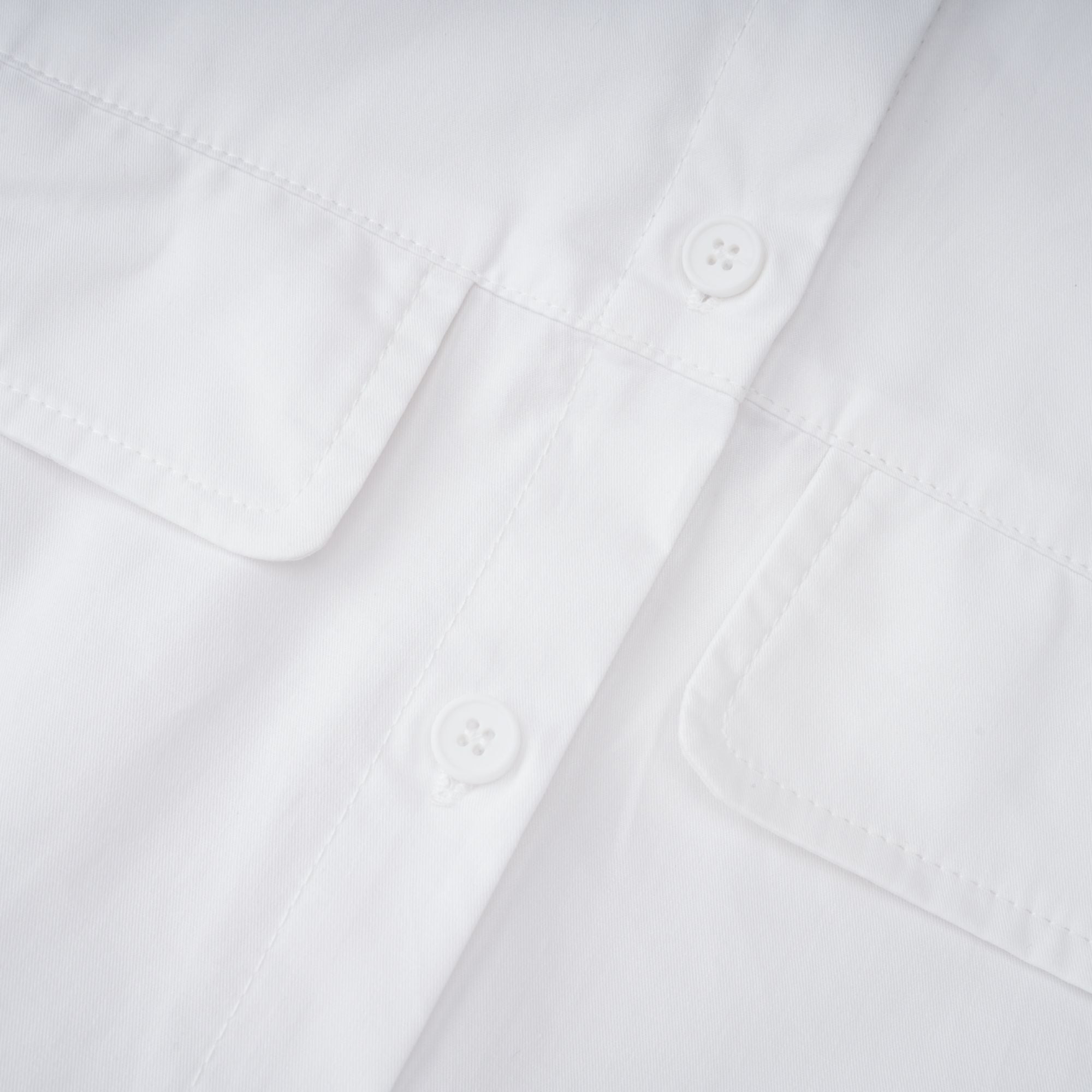 Dulcie white front-slit shirred shirt dress (Final Sale-US Only)