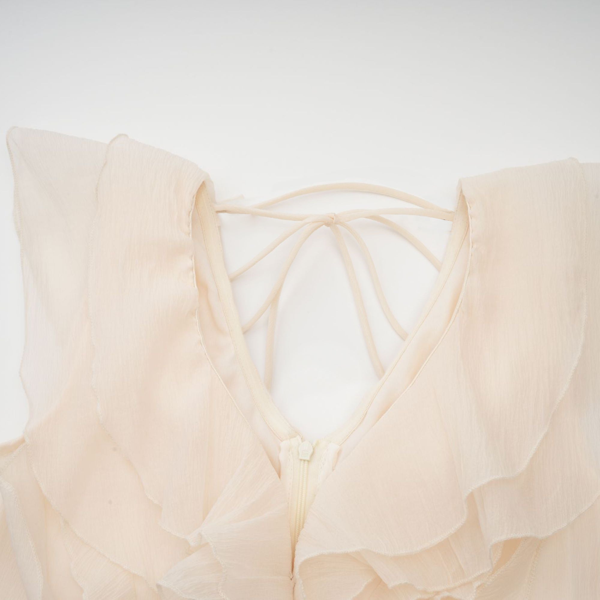 Hélène faux-flower layered ruffled mini dress (Final Sale-US Only)