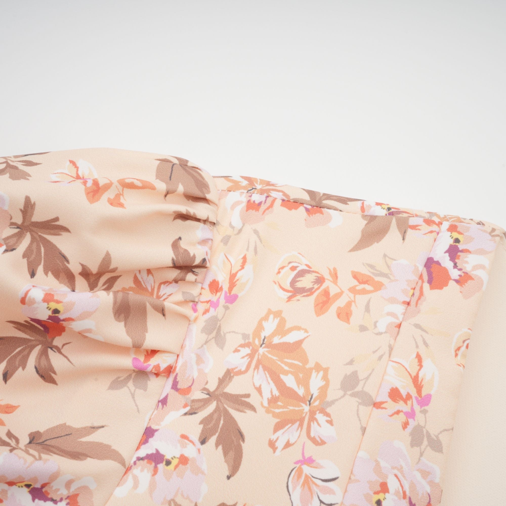 Alizée yellow floral-print pleated mini dress