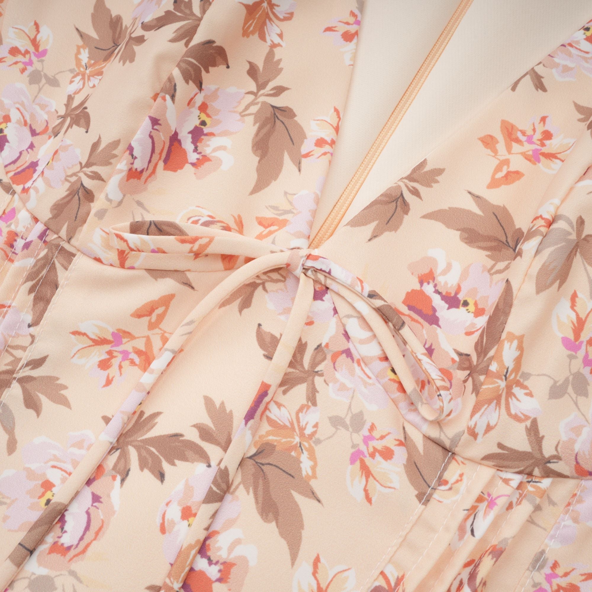 Alizée yellow floral-print pleated mini dress