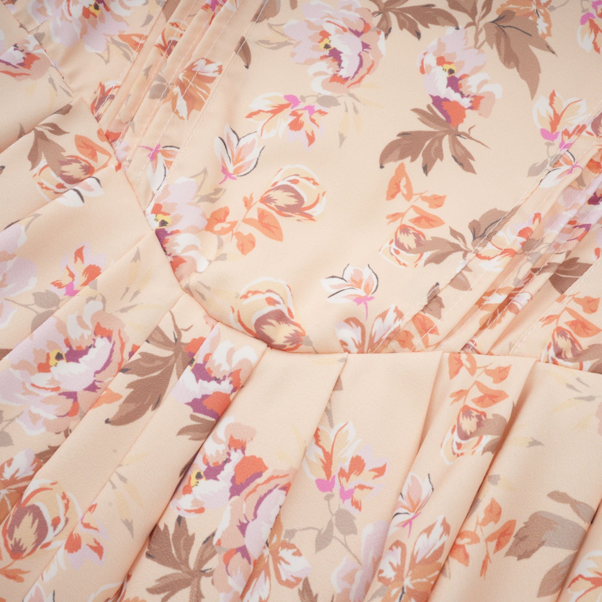 Alizée yellow floral-print pleated mini dress