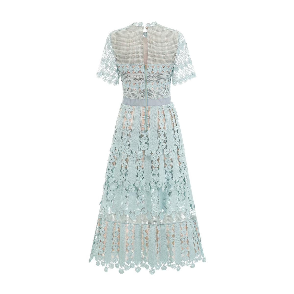 Océane green floral embroidered midi dress (Final Sale-US Only)
