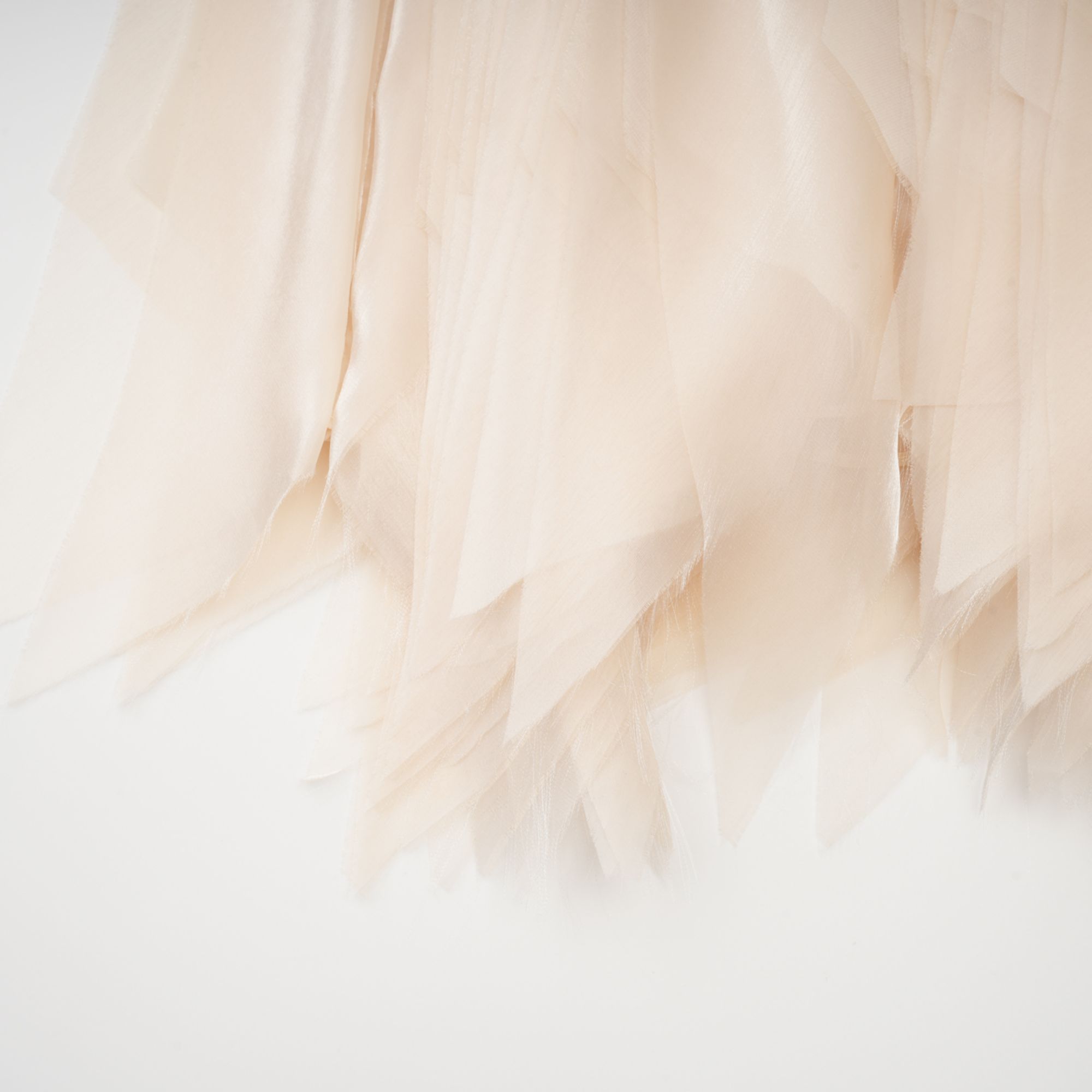 Irène neutrals lace layered corset maxi dress