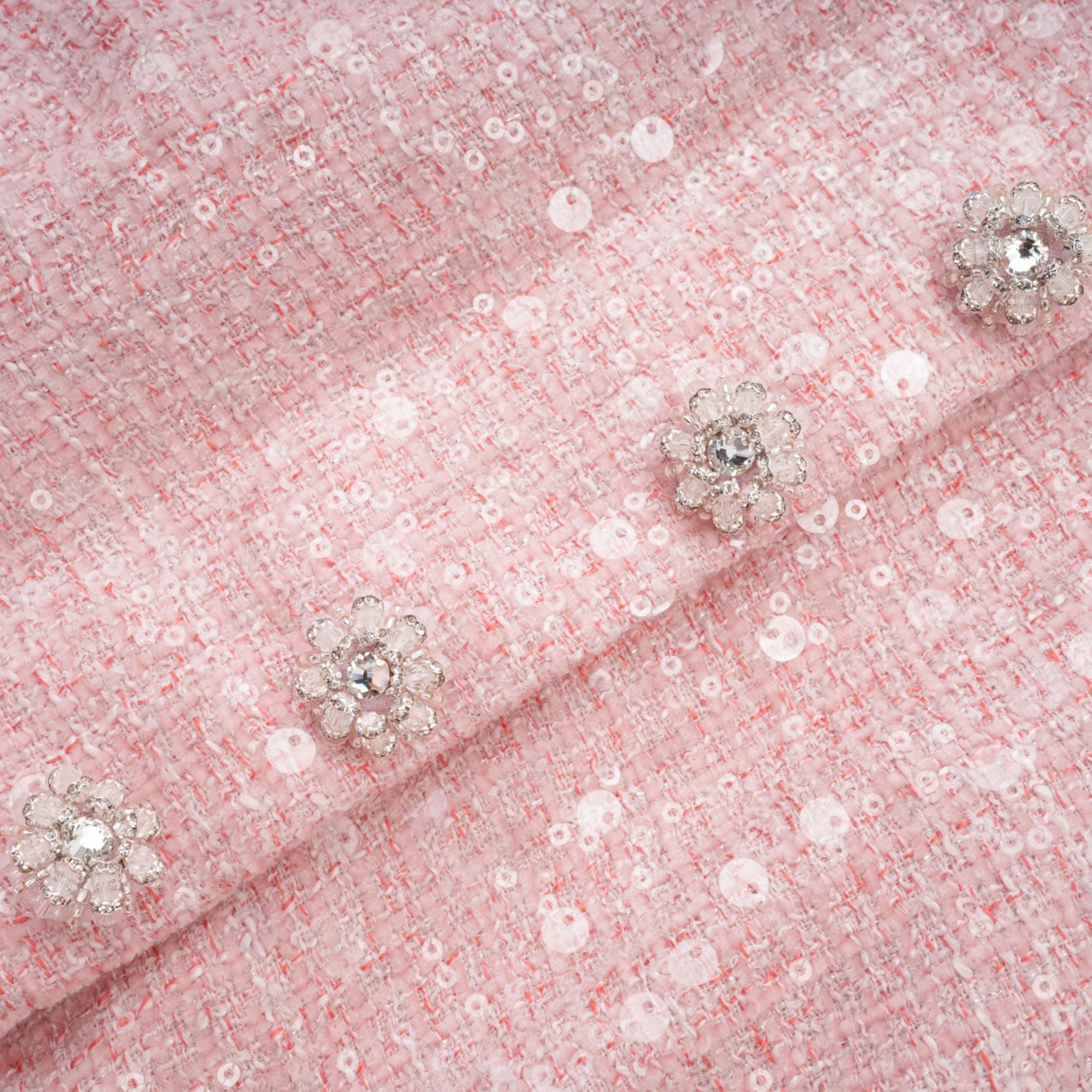 Élise pink pleated embellished mini dress (Final Sale-US Only)