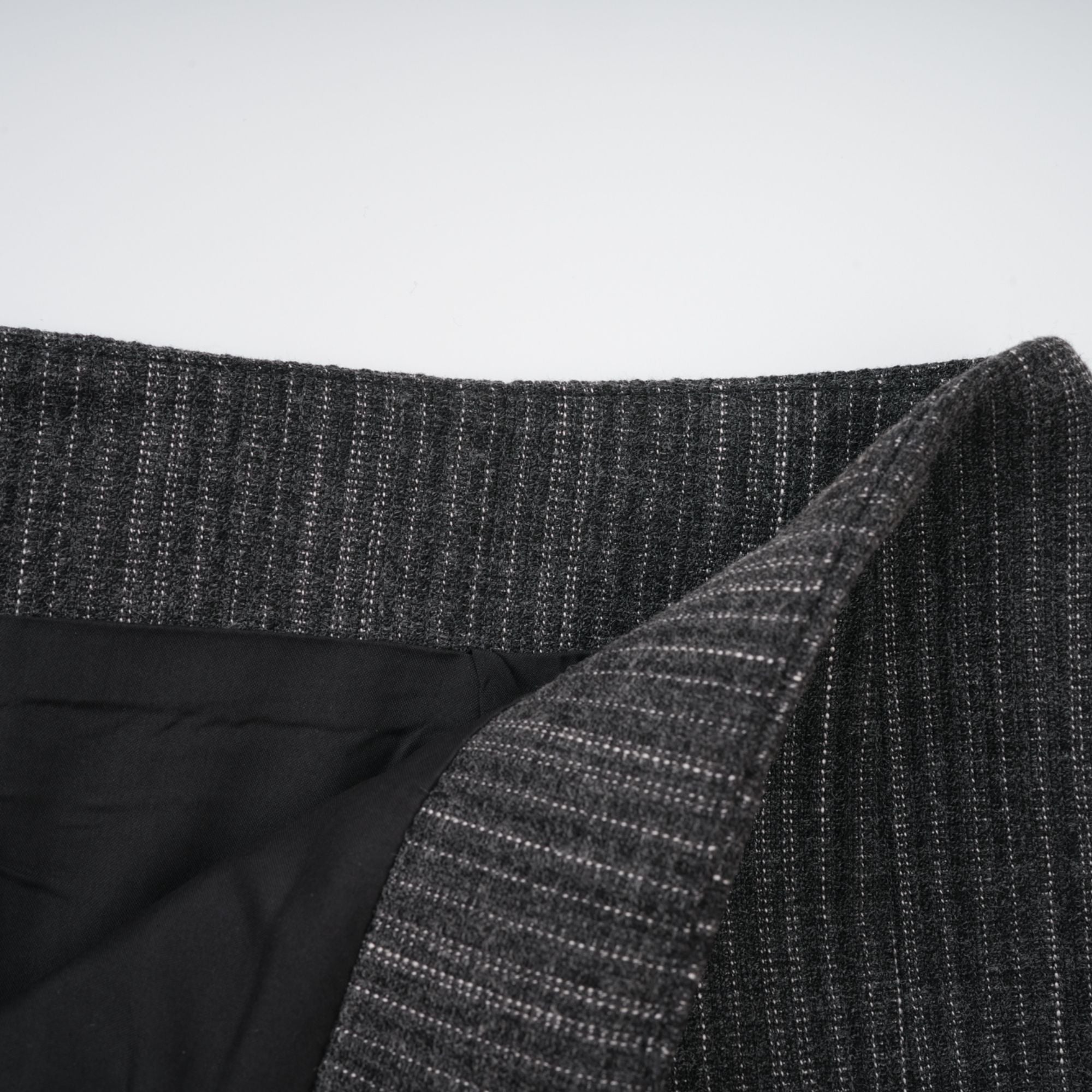 Sidonie Grey Floral Appliqué Striped Blazer & Skirt Set