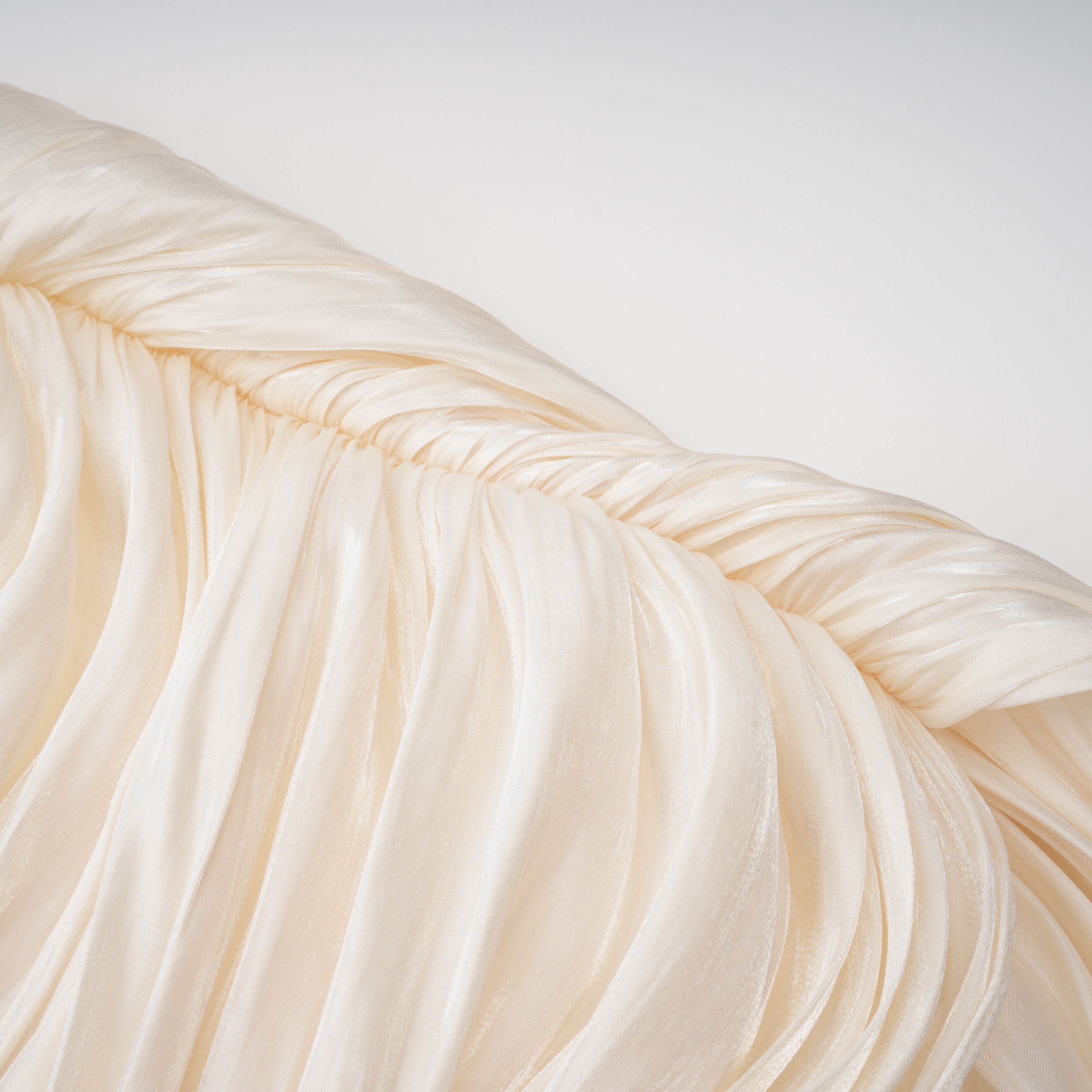 Gustave Neutral Ruched Cape Ruffled Maxi Dress (Final Sale-US Only)