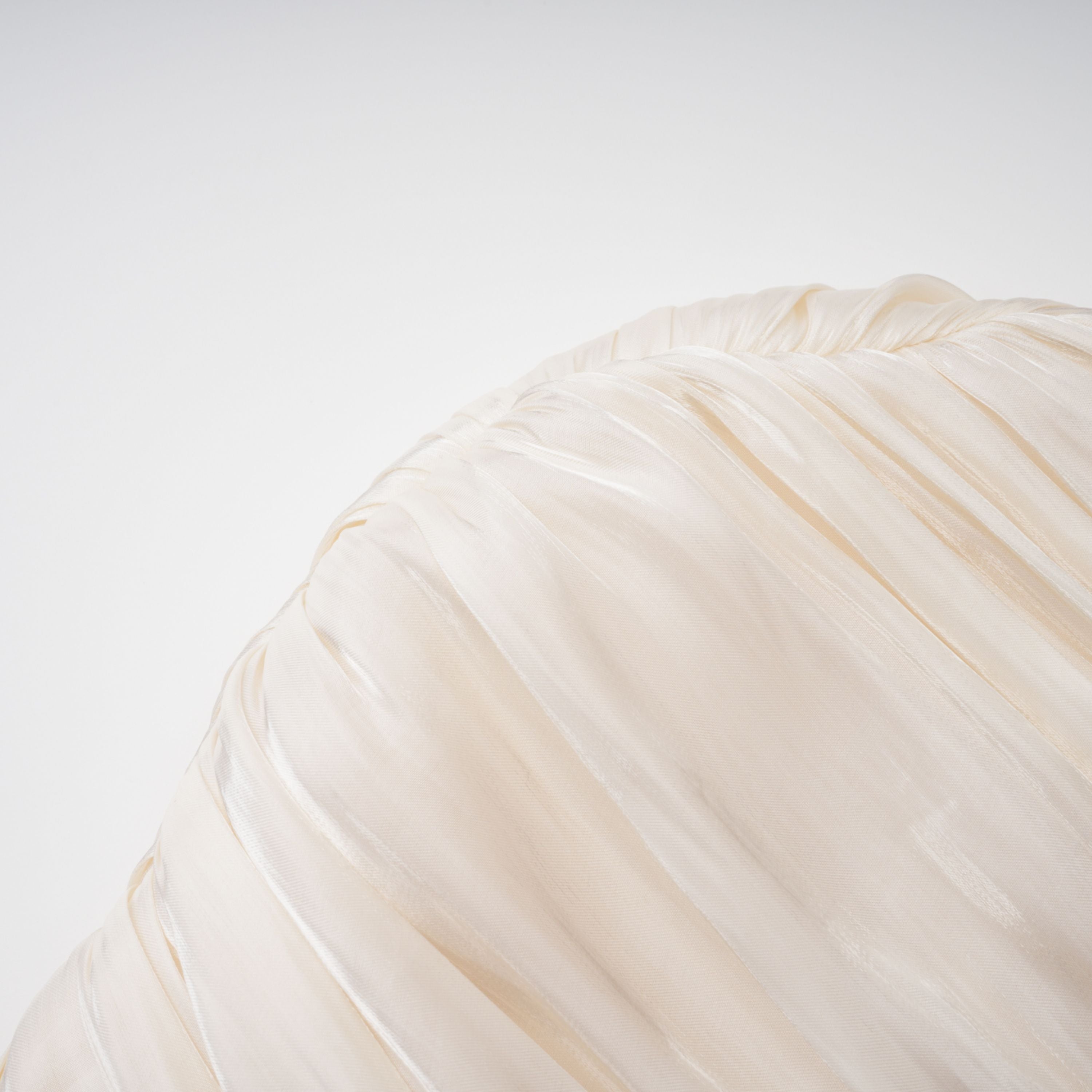 Gustave Neutral Ruched Cape Ruffled Maxi Dress (Final Sale-US Only)