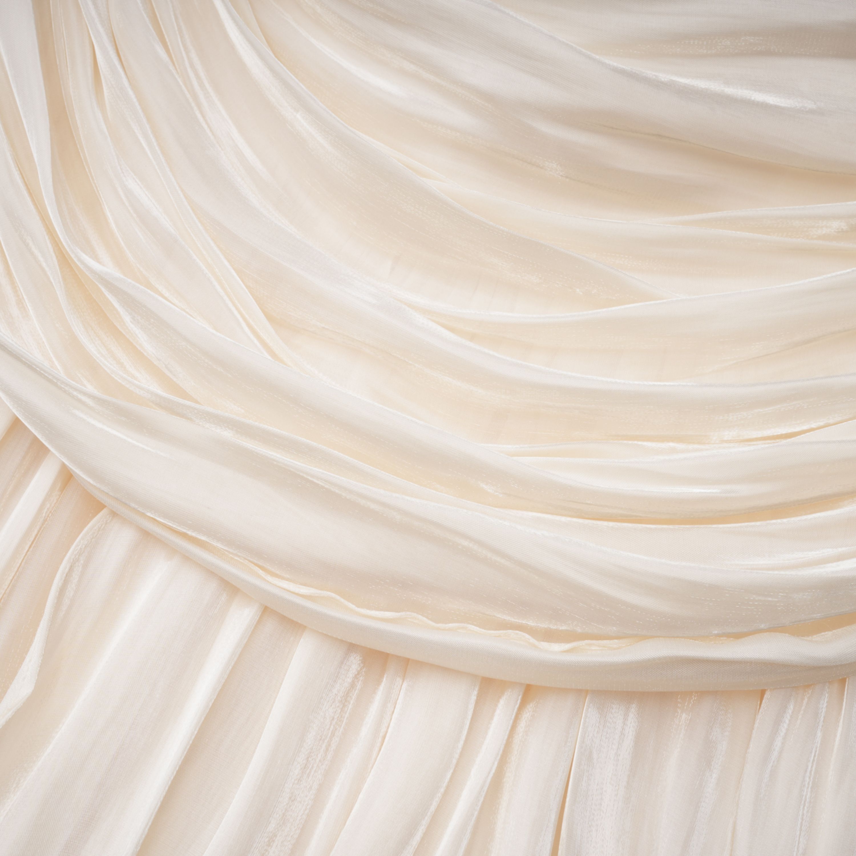 Gustave Neutral Ruched Cape Ruffled Maxi Dress (Final Sale-US Only)