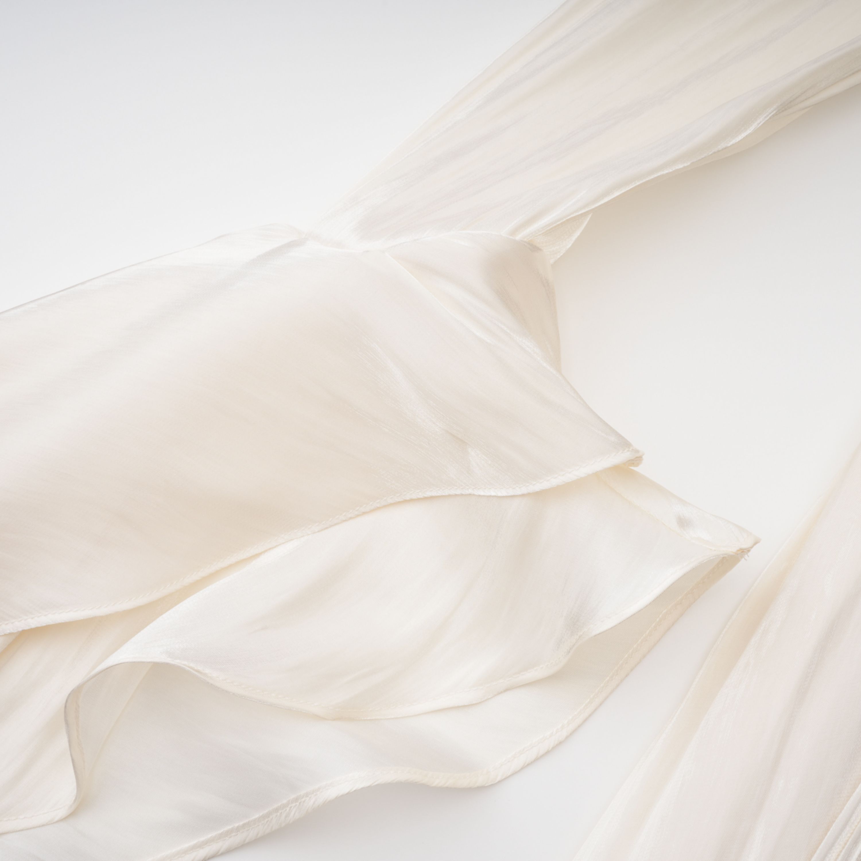 Gustave Neutral Ruched Cape Ruffled Maxi Dress (Final Sale-US Only)
