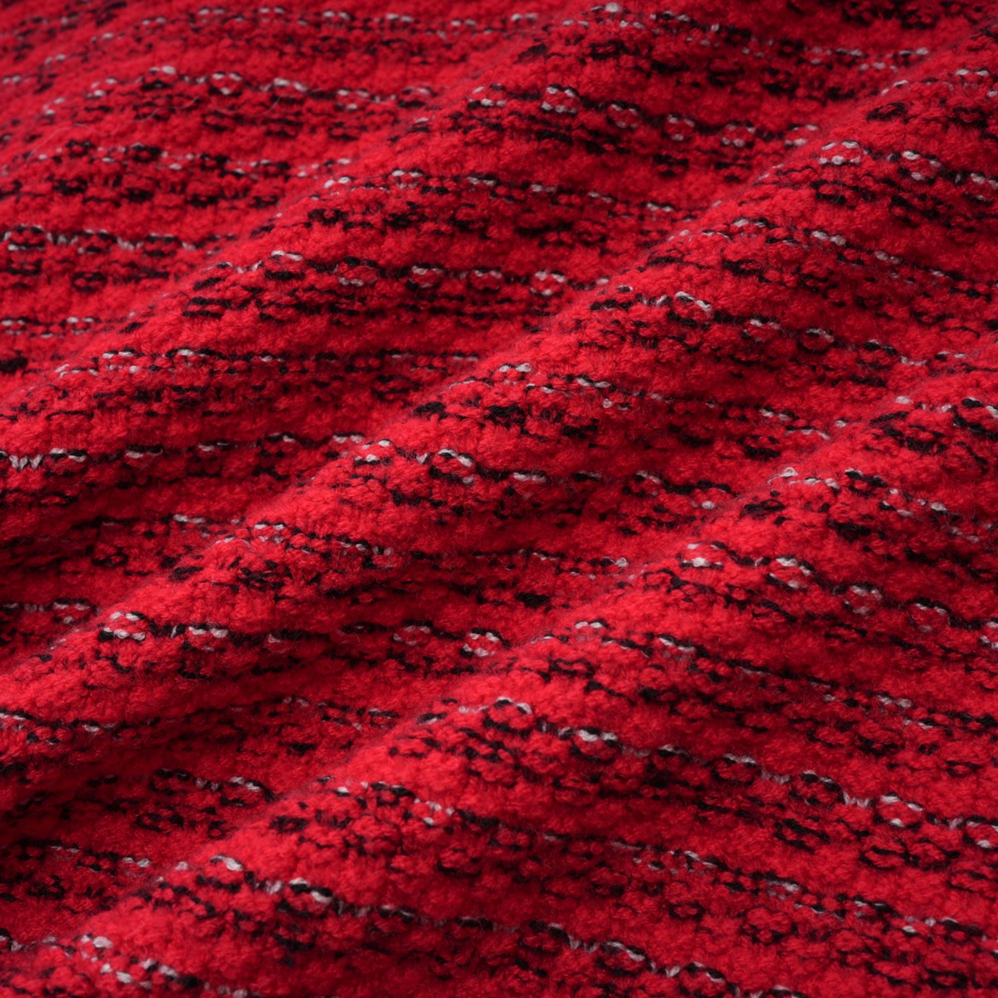 Faustine red embellished knit midi dress
