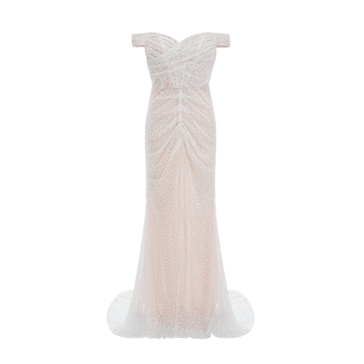 Margot white embellished off-shoulder maxi dress