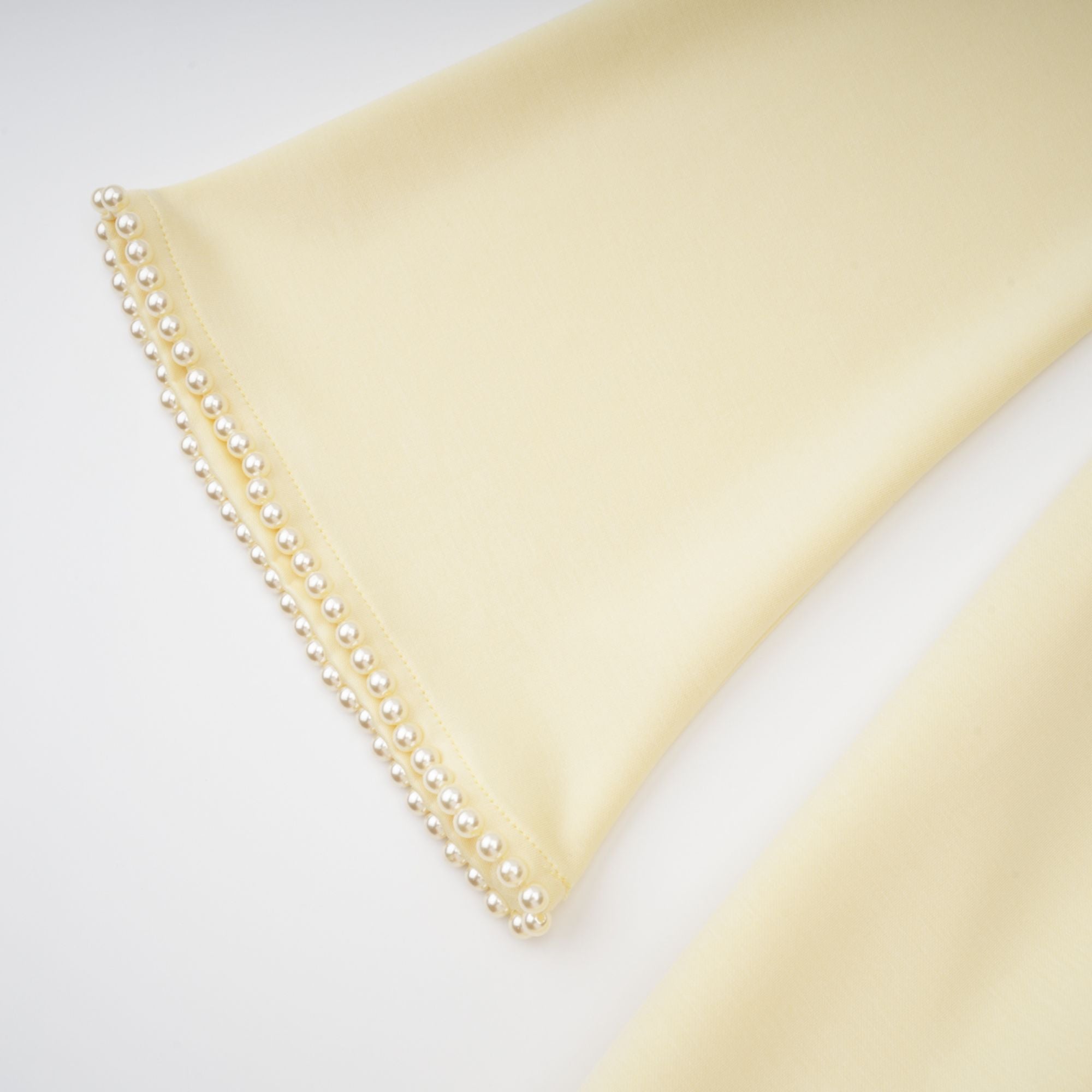 Piroska Yellow Pearl Trim Shawl Detail Maxi Dress (Final Sale-US Only)