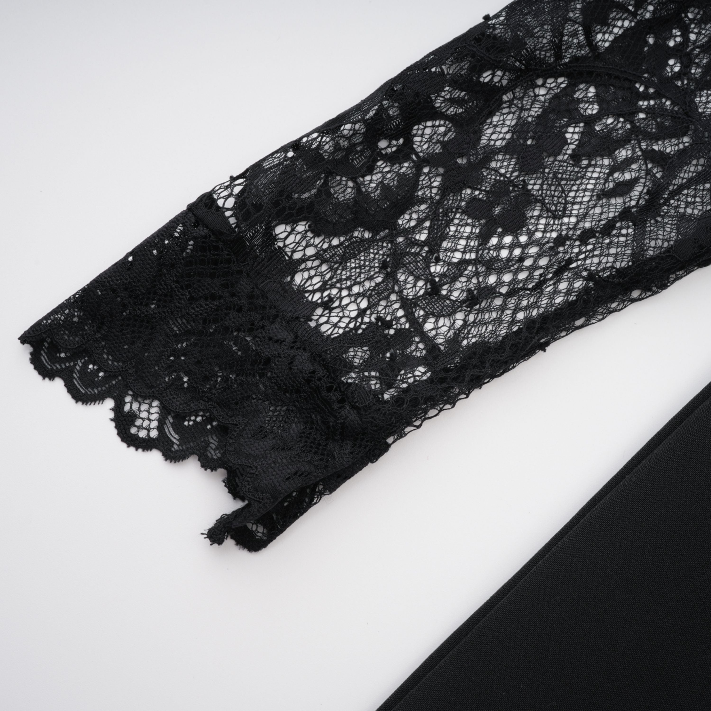 Quitterie Black Lace Panel Maxi Dress (Final Sale-US Only)