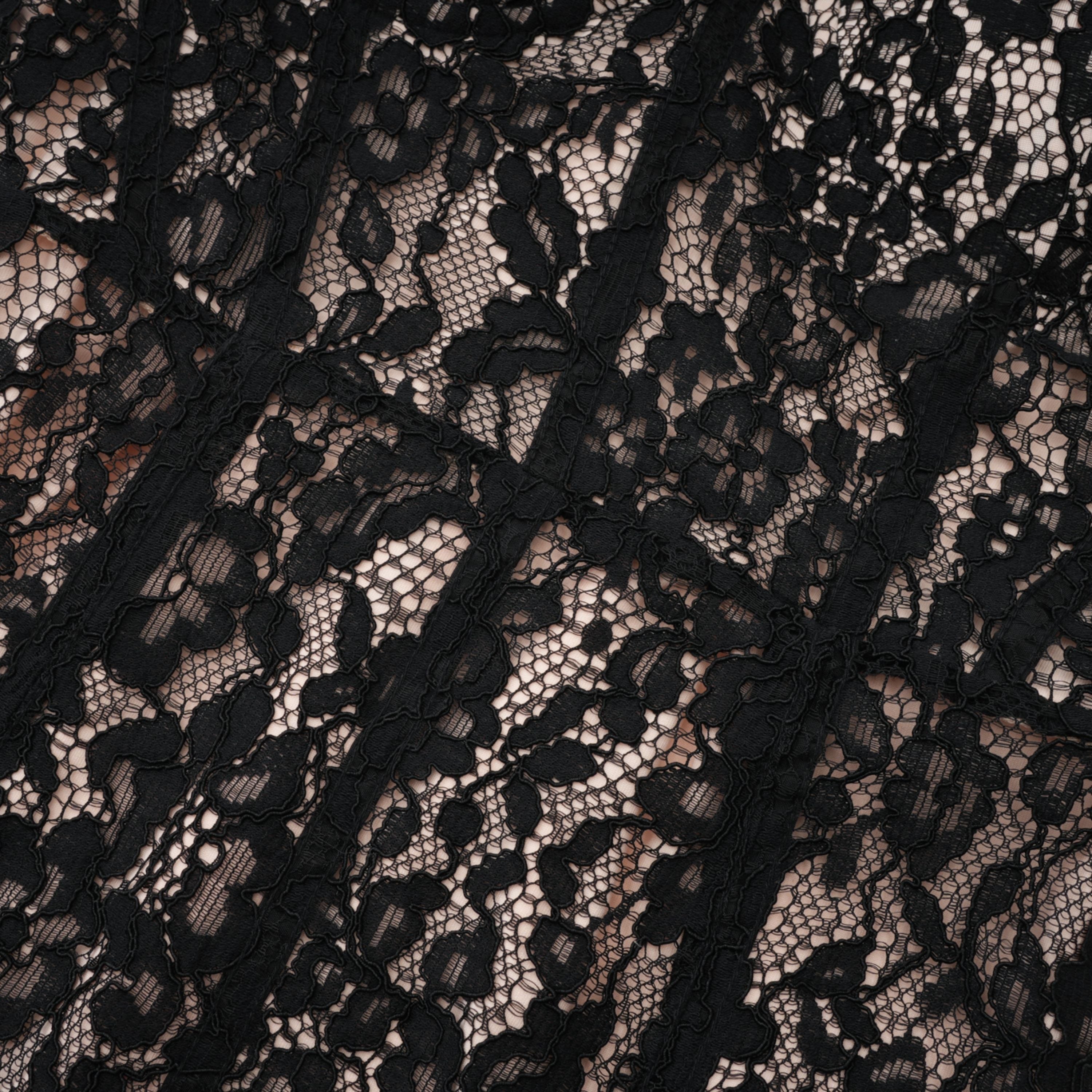 Giorgia Black Floral Lace Corset Maxi Dress (Final Sale)
