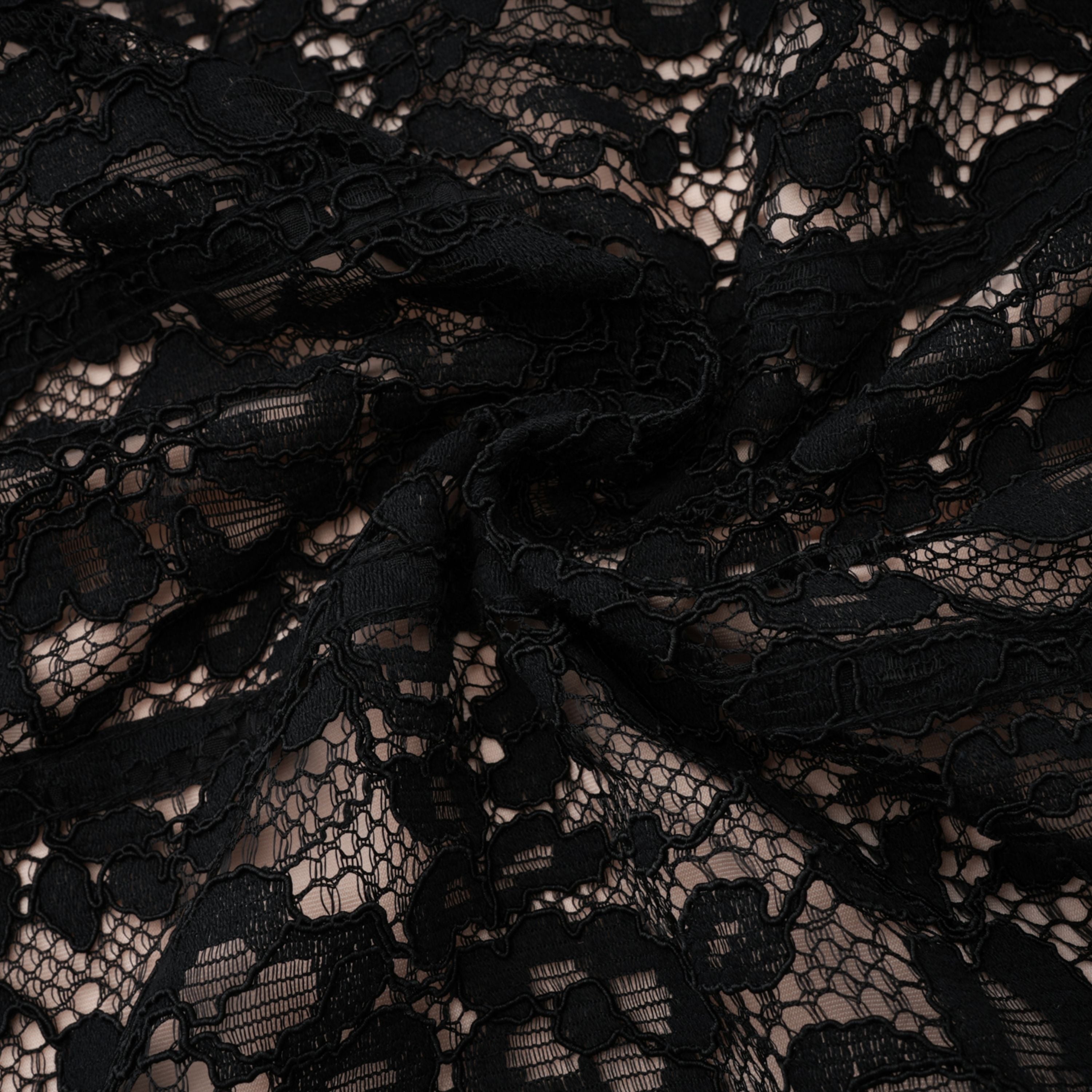 Giorgia Black Floral Lace Corset Maxi Dress (Final Sale)