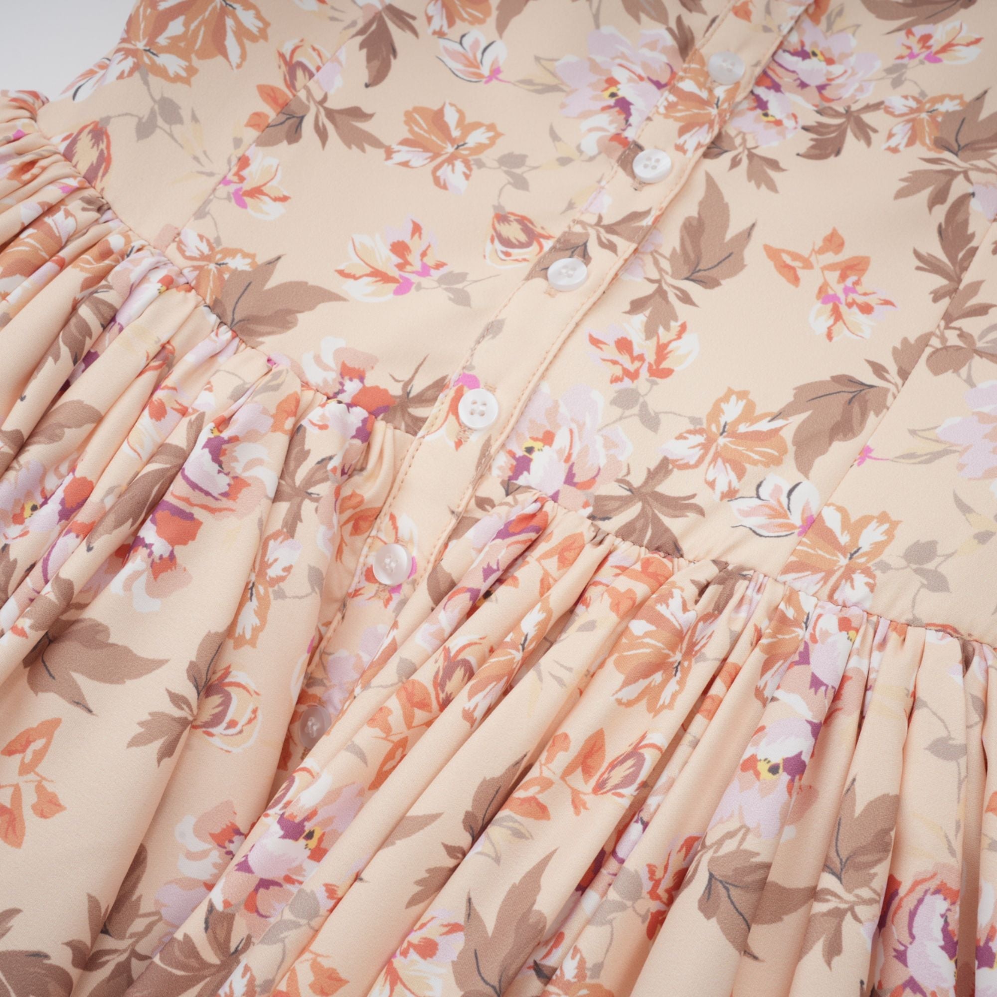 Alizée yellow floral-print buttoned midi dress (US Only)