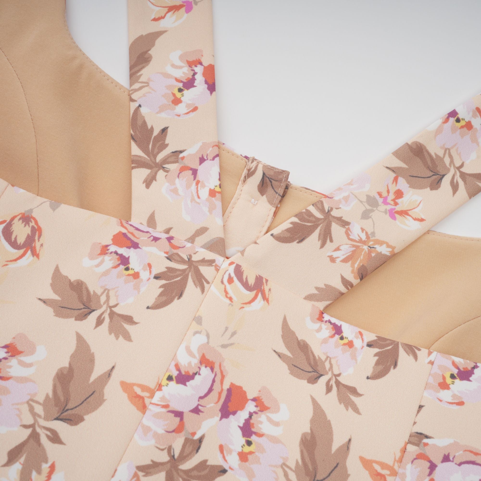 Alizée yellow floral-print buttoned midi dress