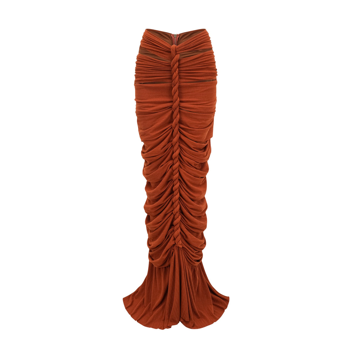 célestine brown twisted cut-out top & skirt matching set