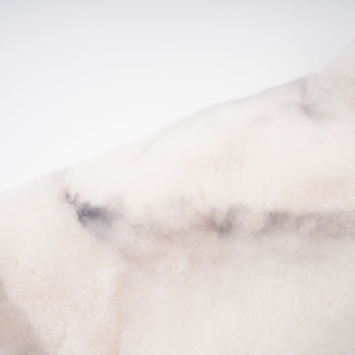 Alina White Gradient Faux Fur Short Coat