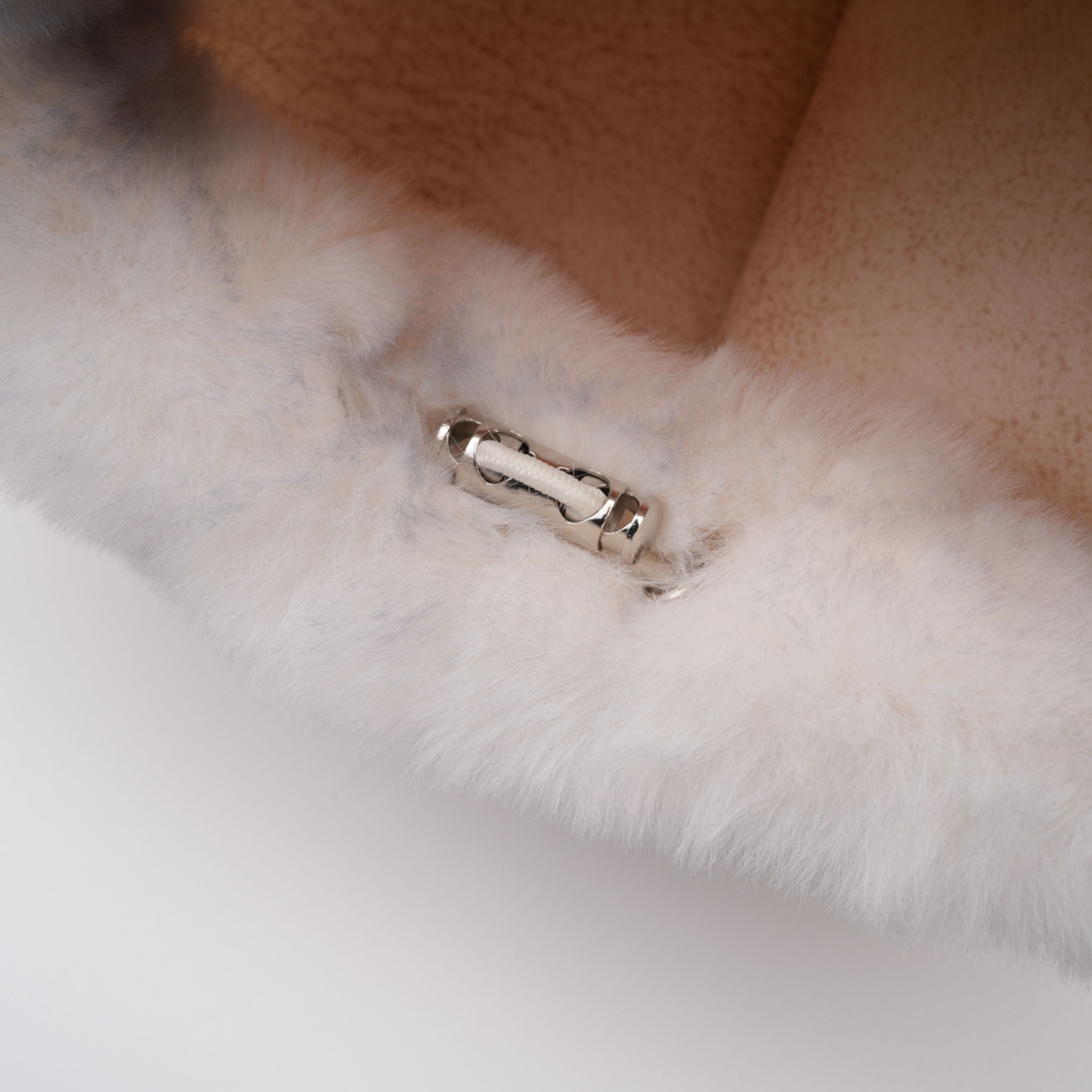 Alina White Gradient Faux Fur Short Coat (Final Sale)